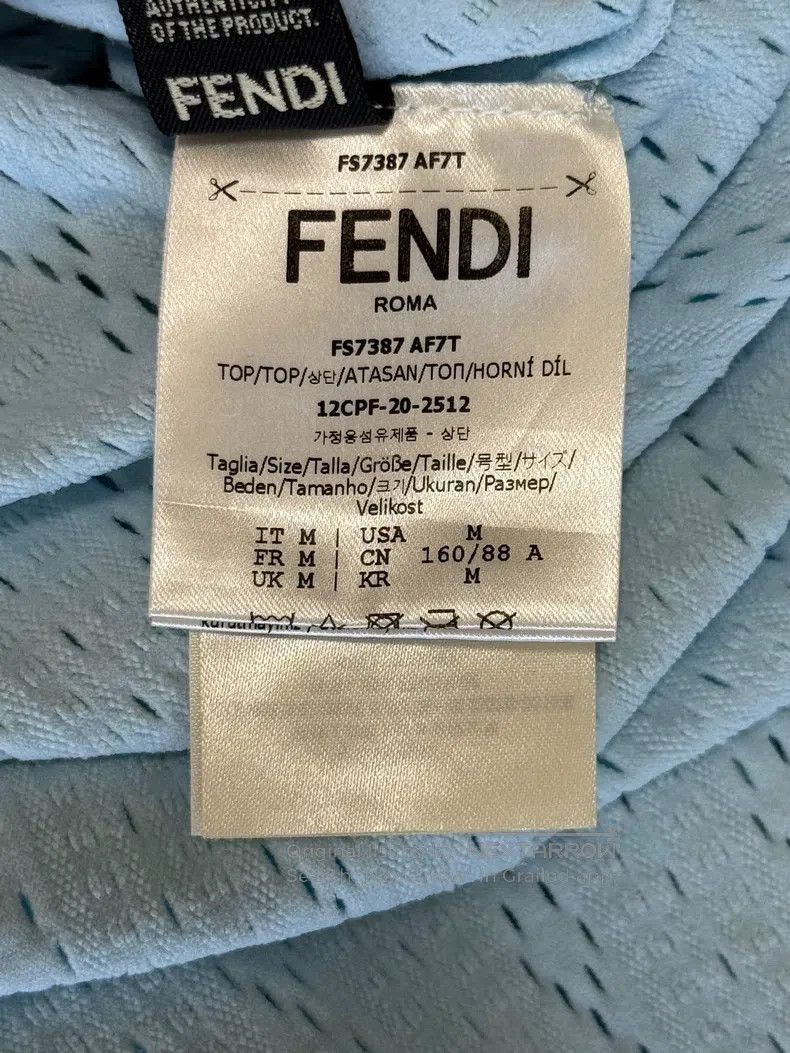 Fendi Fendi Women's Romper, Light Blue Openwork Knit Design Size M / US 6-8 / IT 42-44 - 6 Thumbnail