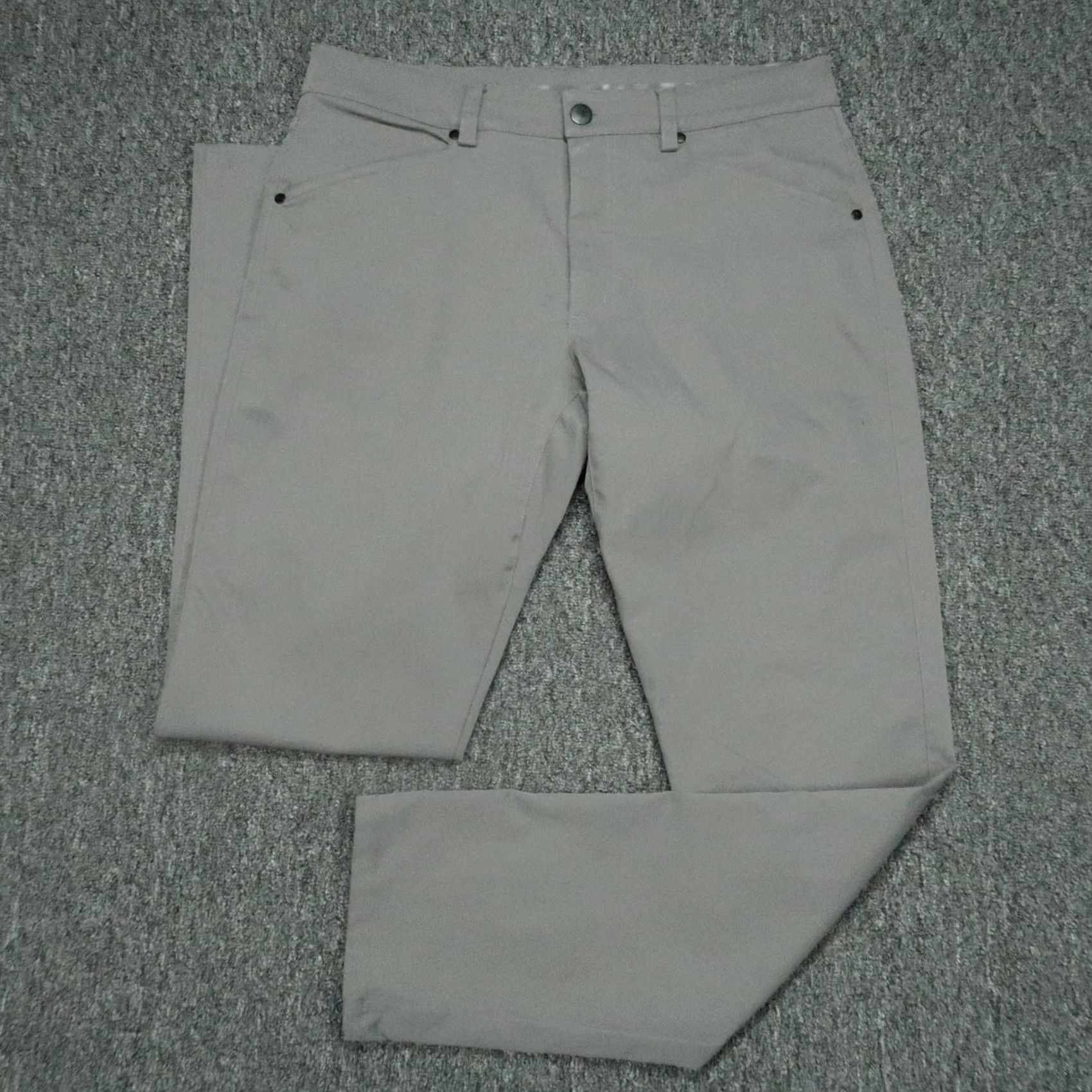 Vintage Myles Pants Mens Large Gray Performance 5 Pocket Technical Fabric Stretch 34x32 Pants Chino Athletic 5-Pocket Mens Size US 33 - 2 Thumbnail
