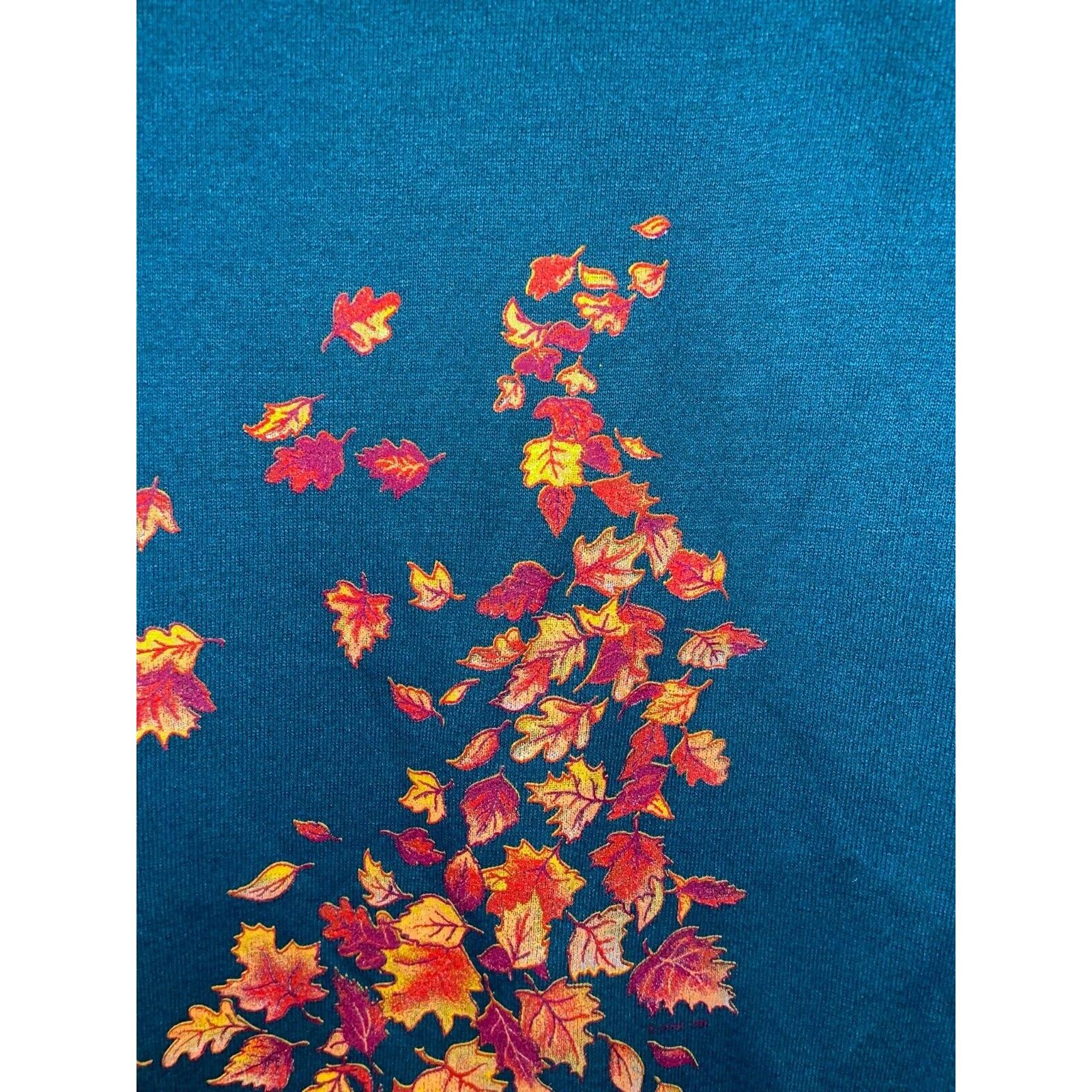 Jerzees Vintage Fall Leaves Sweatshirt Cass Scenic Crewneck 90s VTG Size US XL / EU 56 / 4 - 2 Thumbnail