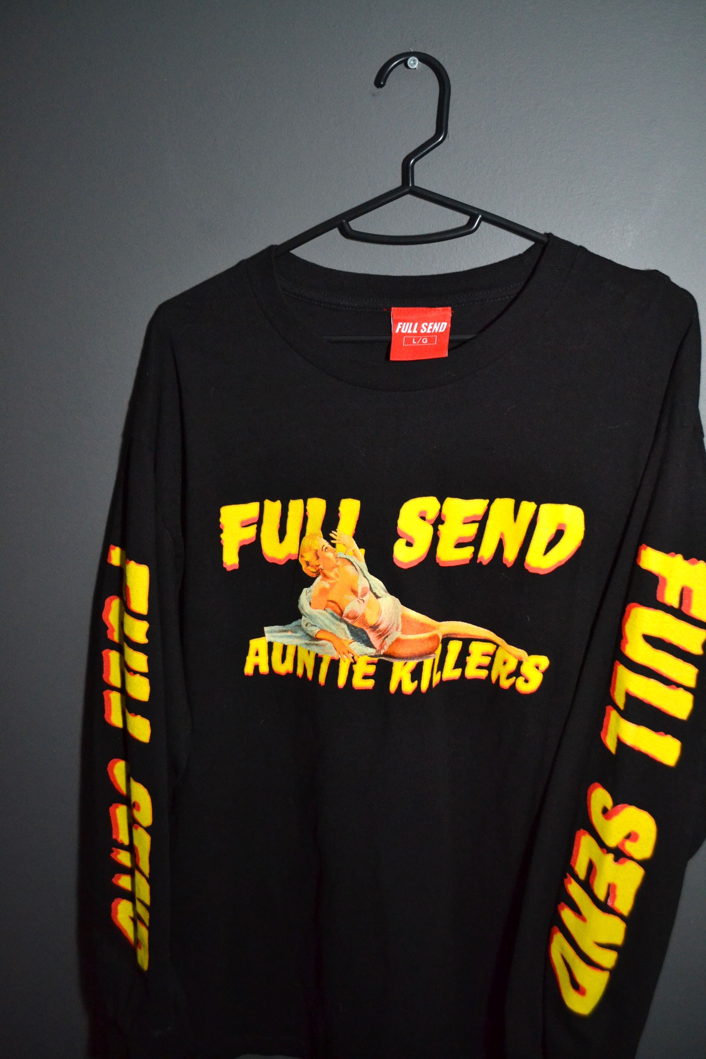 Full Send Full Send NELKBOYS ‘Auntie Killers’ Long Sleeve Black L Size US L / EU 52-54 / 3 - 1 Thumbnail