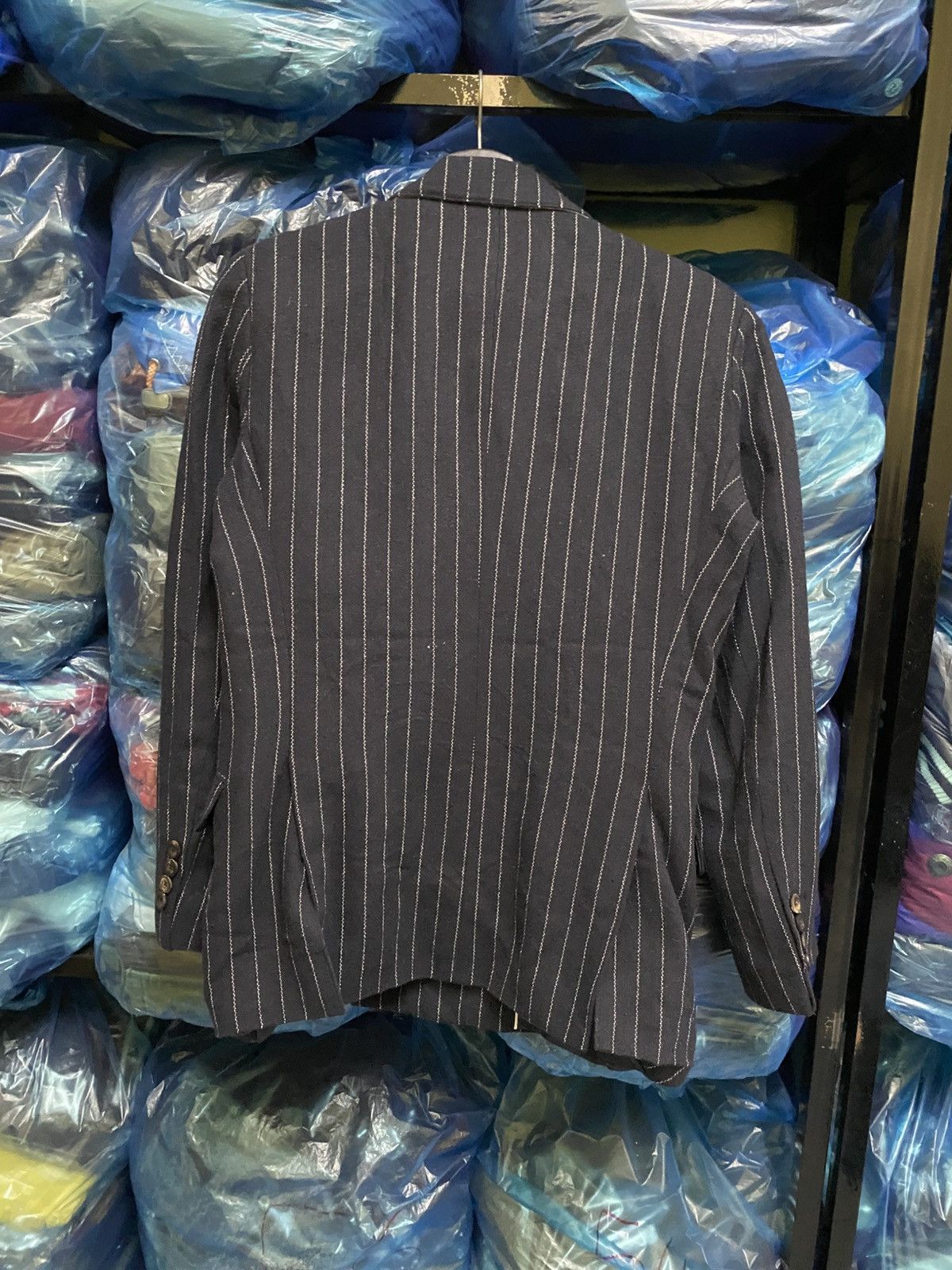 Designer SARTO Napoli Pinstripe Wool Blazer Double-Breasted Jacket Size US M / EU 48-50 / 2 - 7 Thumbnail