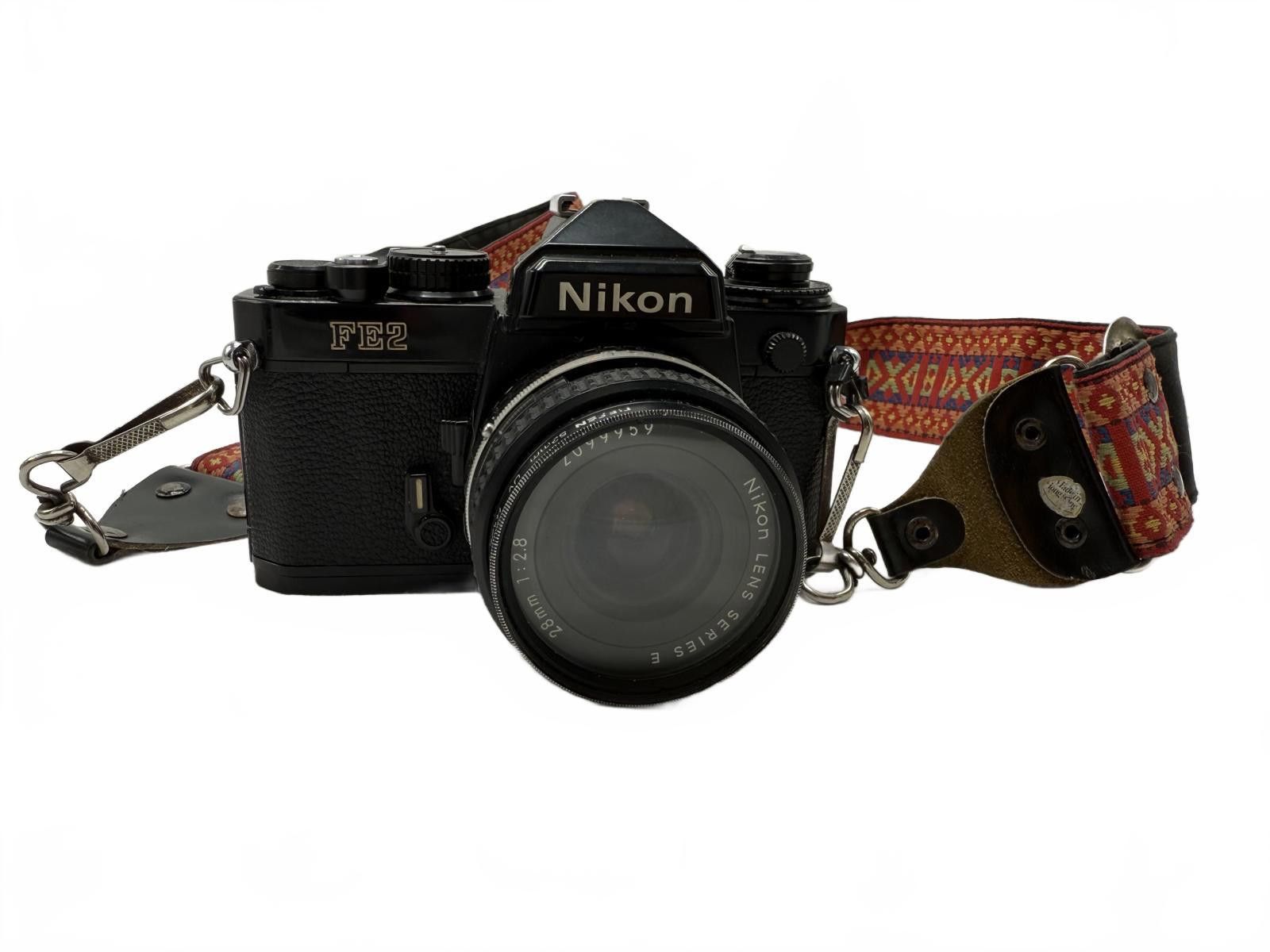 Nikon Vintage Nikon FE2 SLR Camera 28mm f/2.8 Lens & Groovy Strap Size ONE SIZE - 1 Thumbnail