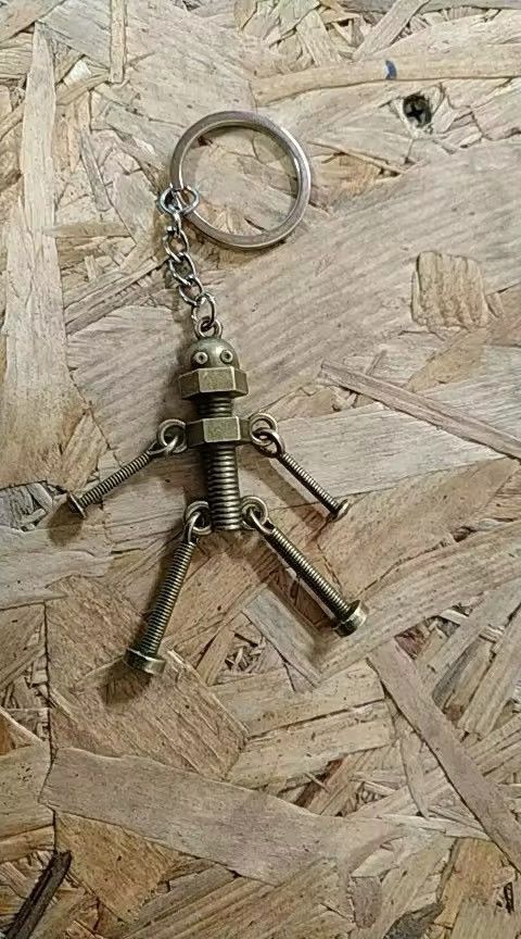 Vintage Creative Screw Robot Keychains Size ONE SIZE - 3 Thumbnail