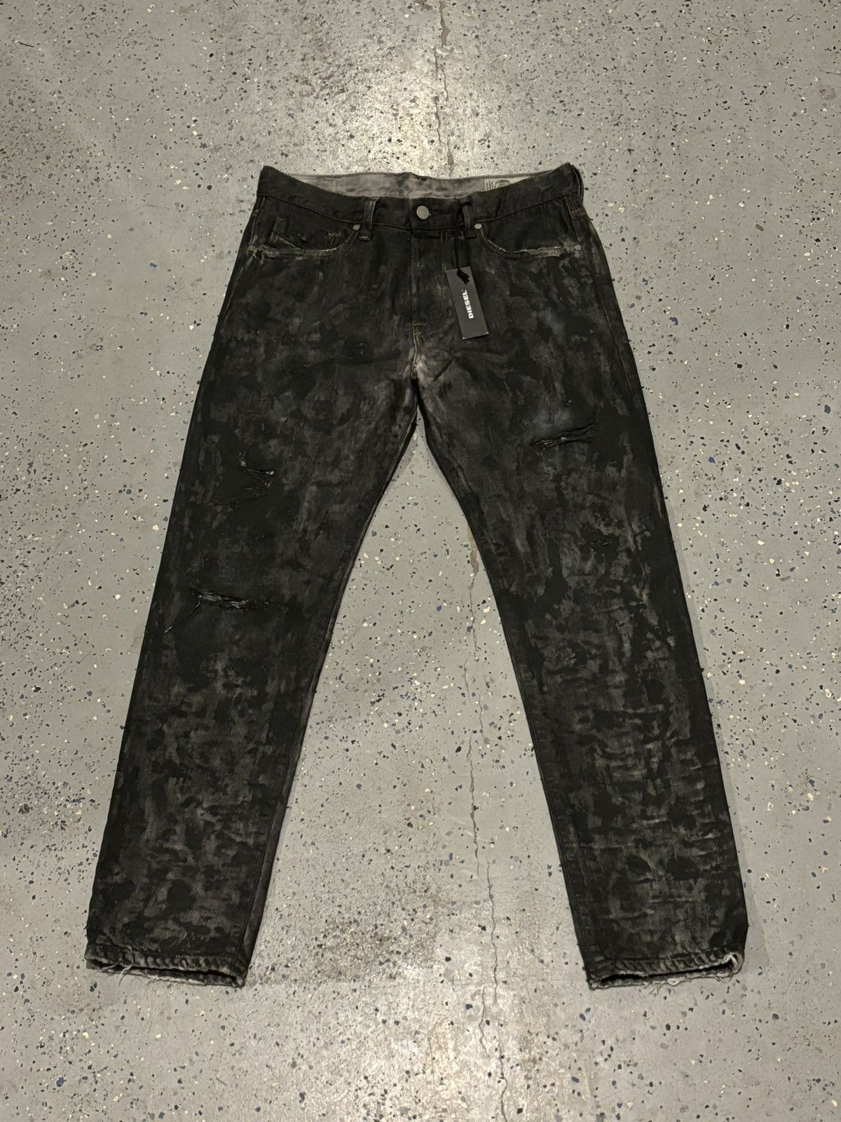 image of Diesel Waxed in Black, Men's (Size 31)