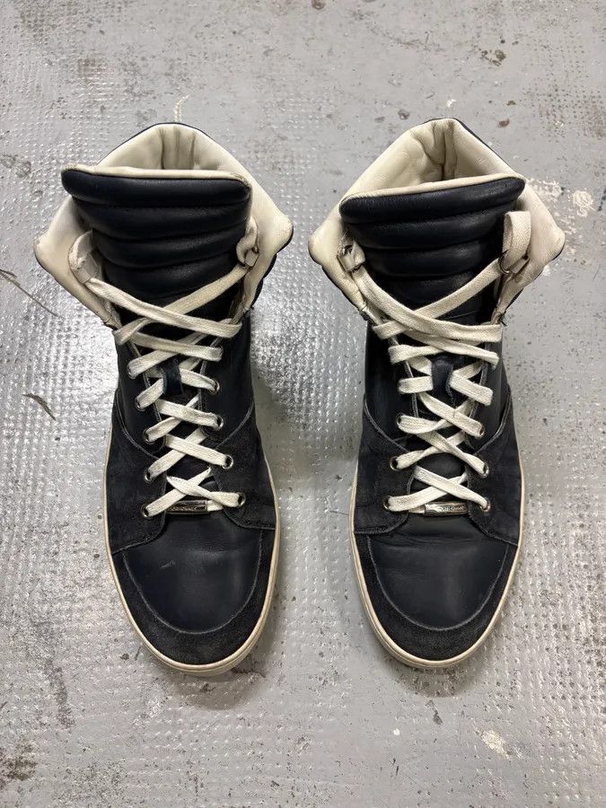 Dior 2000s Dior Homme Navy & Red High Top Sneakers Size US 10 / EU 43 - 3 Thumbnail