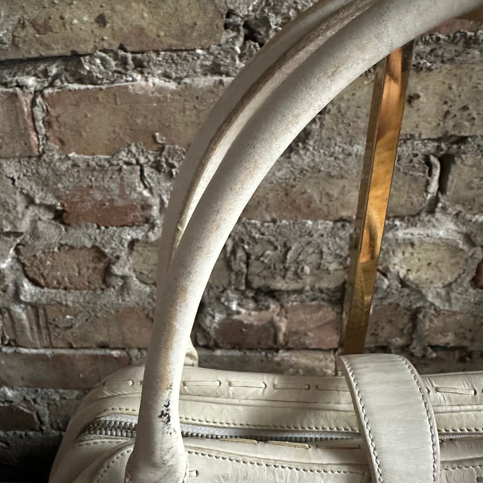 Loewe Vintage 2000's Loewe White Leather Senda Satchel Size ONE SIZE - 11 Thumbnail