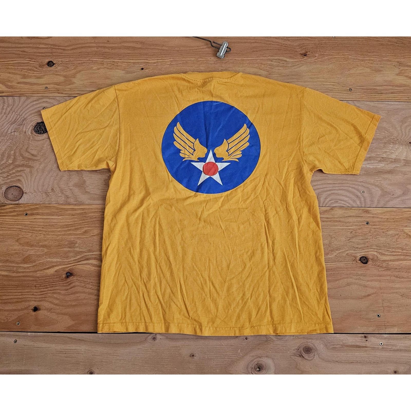 Hanes Air Force Army Air Forces Logo Yellow Gold Blue T-shirt Sz L Size US L / EU 52-54 / 3 - 1 Thumbnail