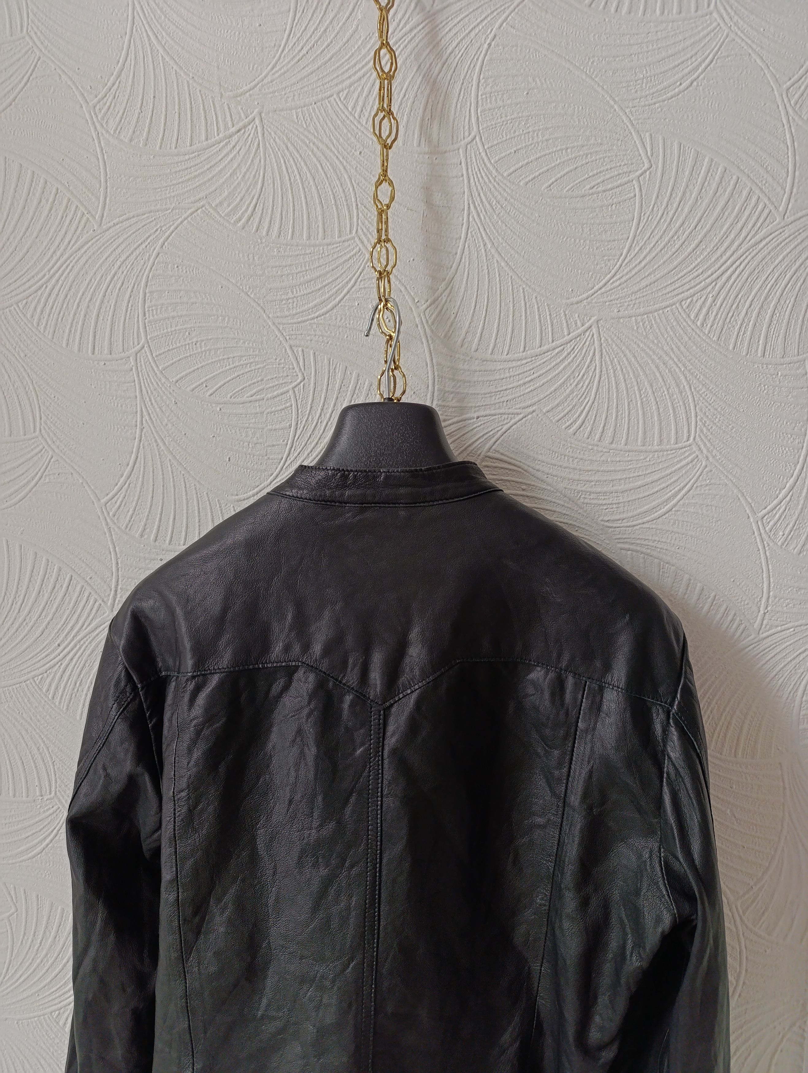 Allsaints ALLSAINTS BLACK LEATHER ROCK SHIRT JACKET Size US M / EU 48-50 / 2 - 9 Thumbnail
