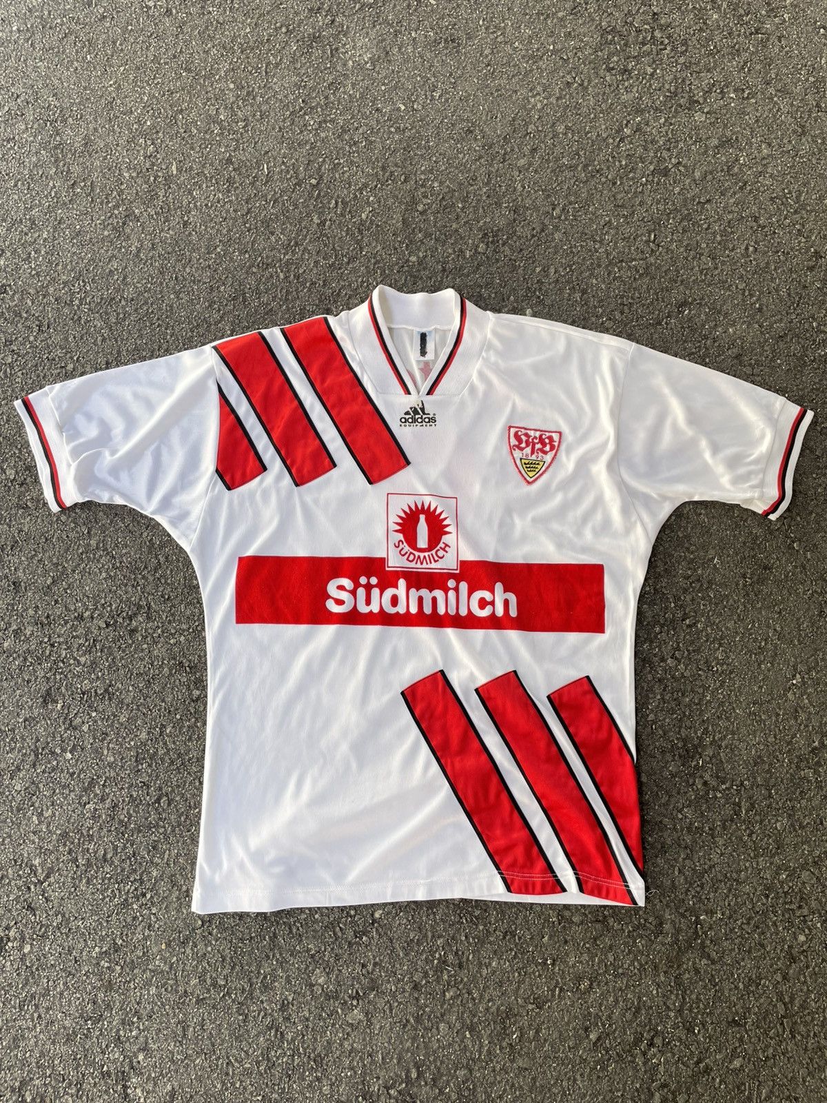 #8 Adidas VFB Stuttgart 1992/93 Home Soccer Jersey