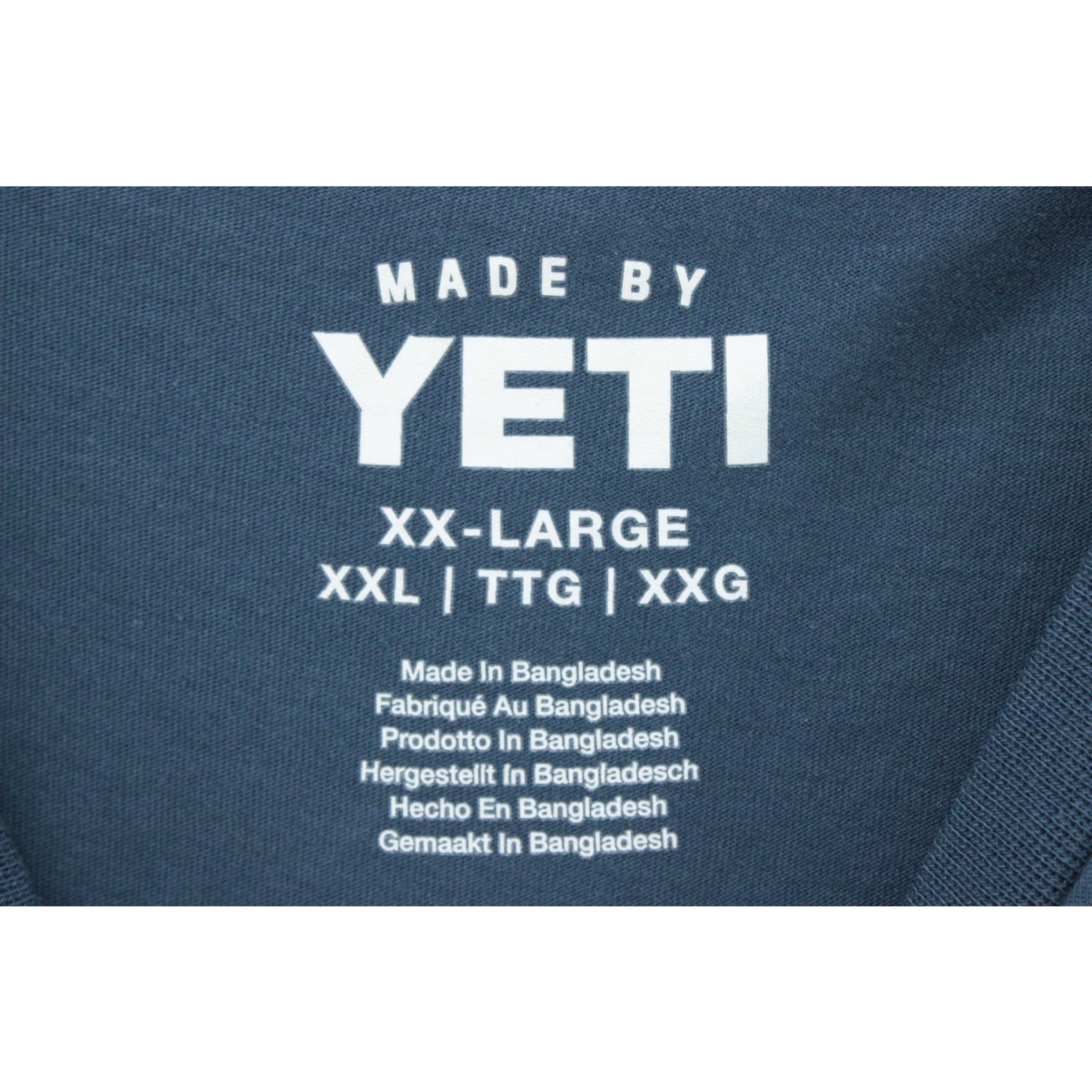 Yeti YETI Coolers T-Shirt Men's 2XL Navy Blue Graphic Logo Short Sleeve USA Outdoor Sports Size US XXL / EU 58 / 5 - 2 Thumbnail