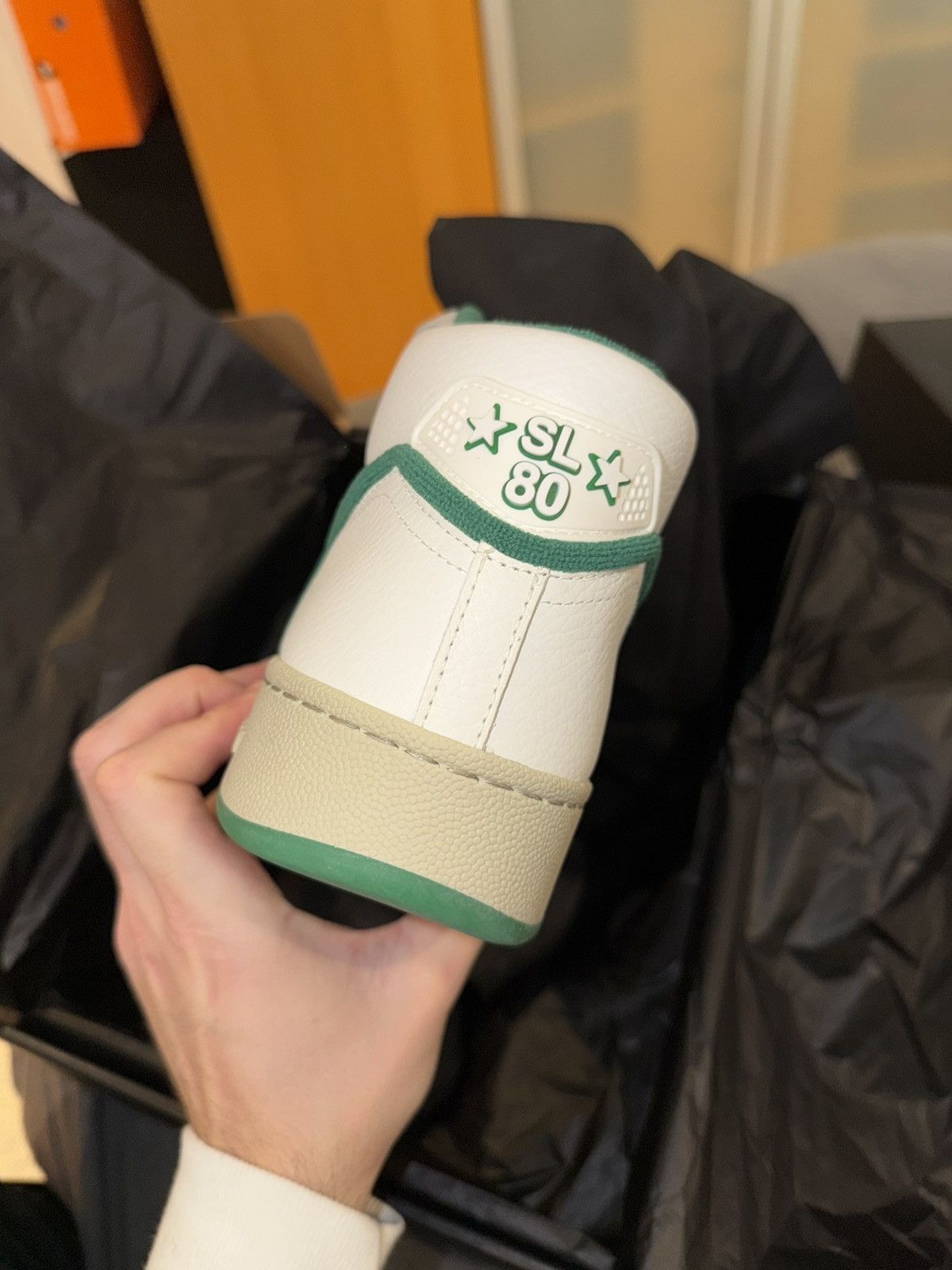 Saint Laurent Paris 🔥 Saint Laurent SL/80 Mid SneakerOff White Green Sz 42 🔥 Size US 9 / EU 42 - 13 Thumbnail