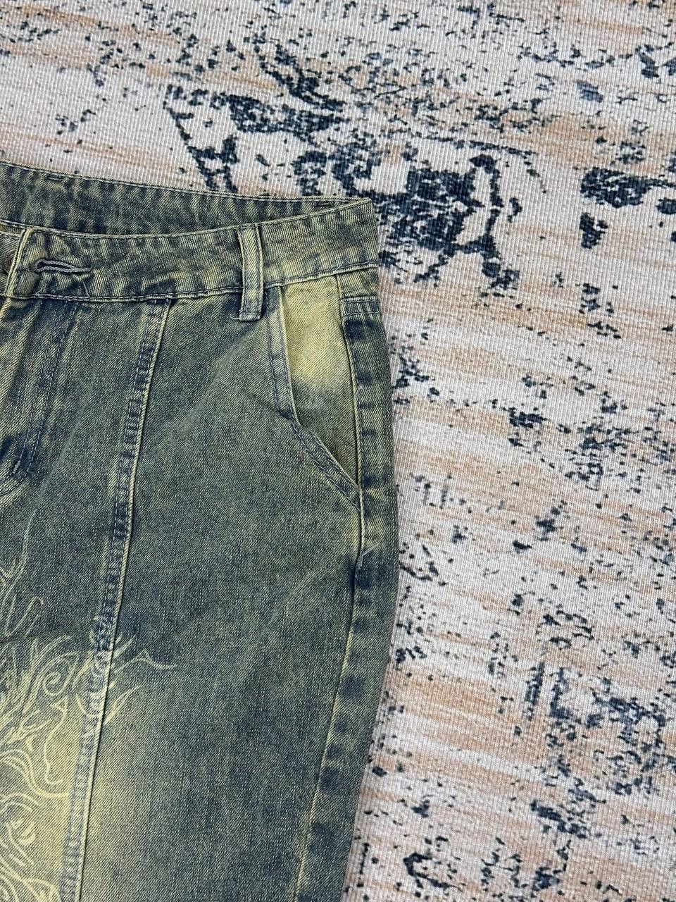 Japanese Brand Avant Garde Flaired Opium Y2K Japanese Gothic Jeans Size 30" / US 8 / IT 44 - 7 Thumbnail