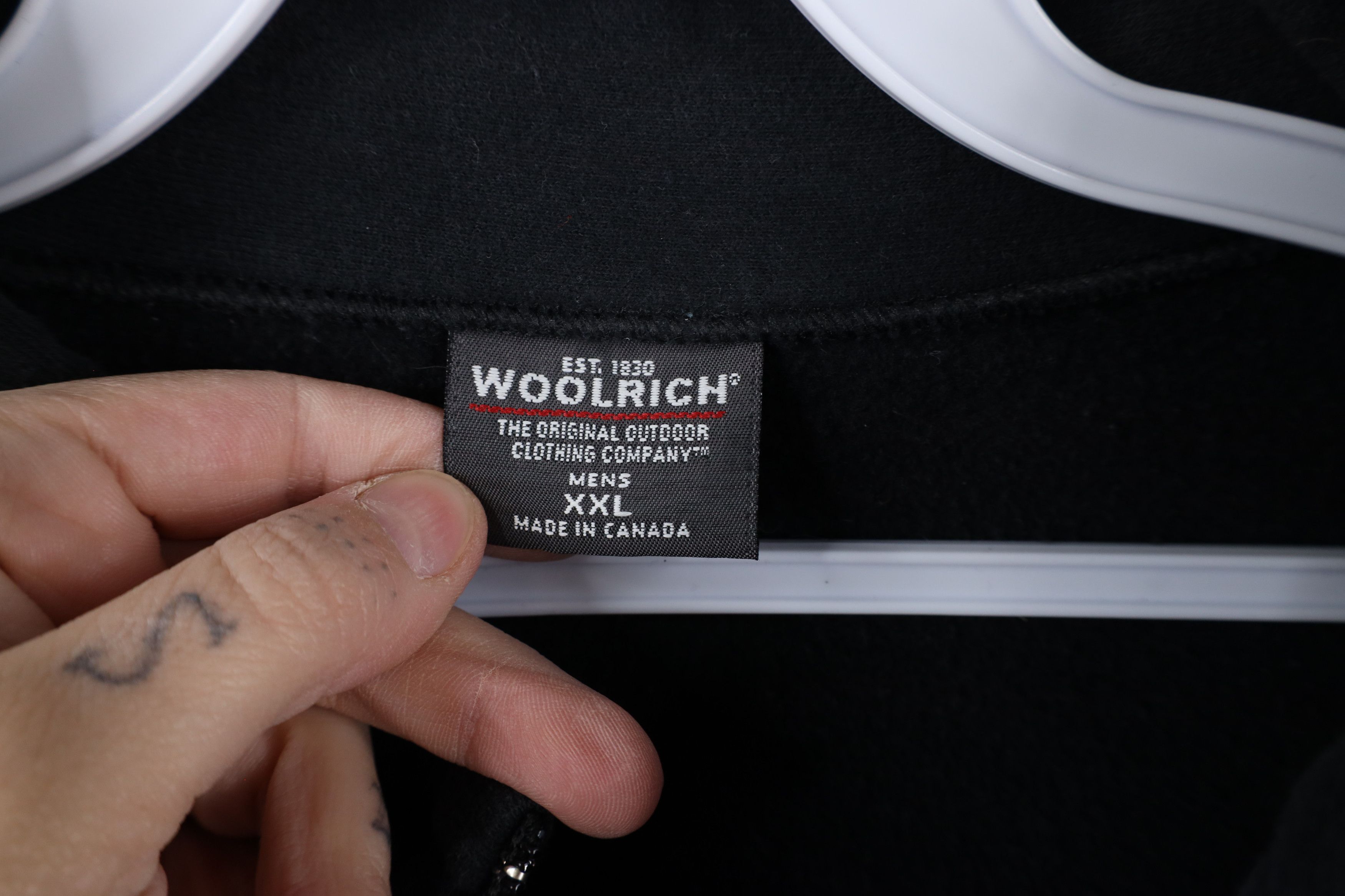 Vintage × Woolrich Woolen Mills Vintage 90s Woolrich Half Zip Pullover Sweatshirt Black Size US XXL / EU 58 / 5 - 6 Thumbnail