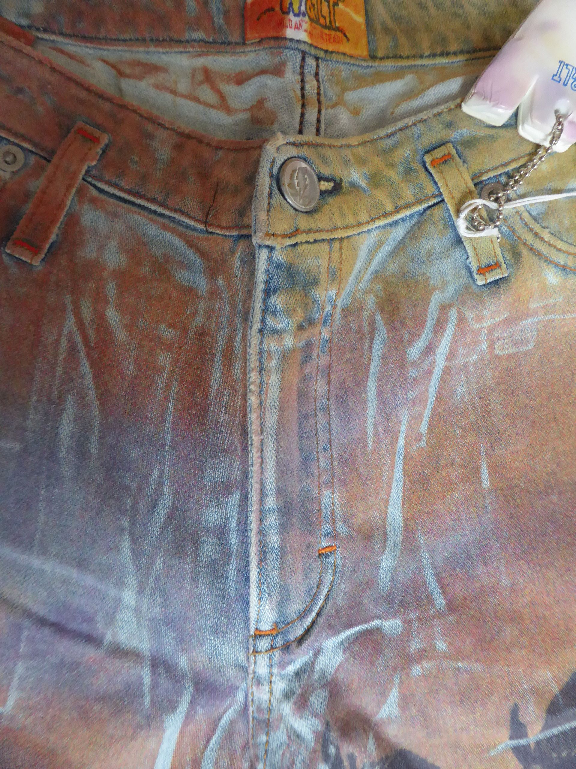 W&LT × Walter Van Beirendonck cranes flying color print denims Jeans Size US 28 / EU 44 - 2 Thumbnail