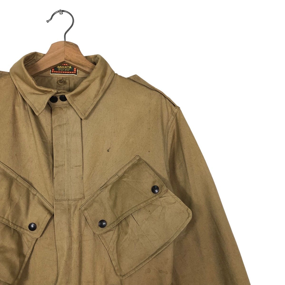 Japanese Brand Vintage Cargo Inspector Jacket Slant Pocket Military Nakata Size US L / EU 52-54 / 3 - 5 Thumbnail