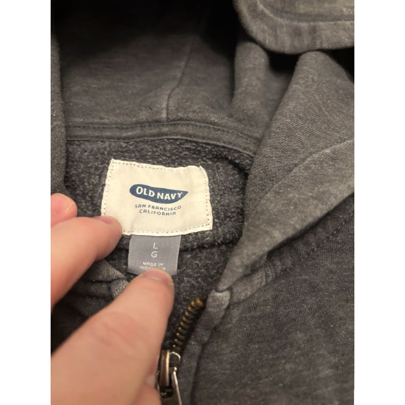Old Navy VTG Old Navy Hoodie Sweatshirt L Unisex Adults Gray Fleece Hooded Full Zip Up Sweatshirt Sh5 Sports All Seasons Walking Fall Spring Winter Size US L / EU 52-54 / 3 - 2 Thumbnail
