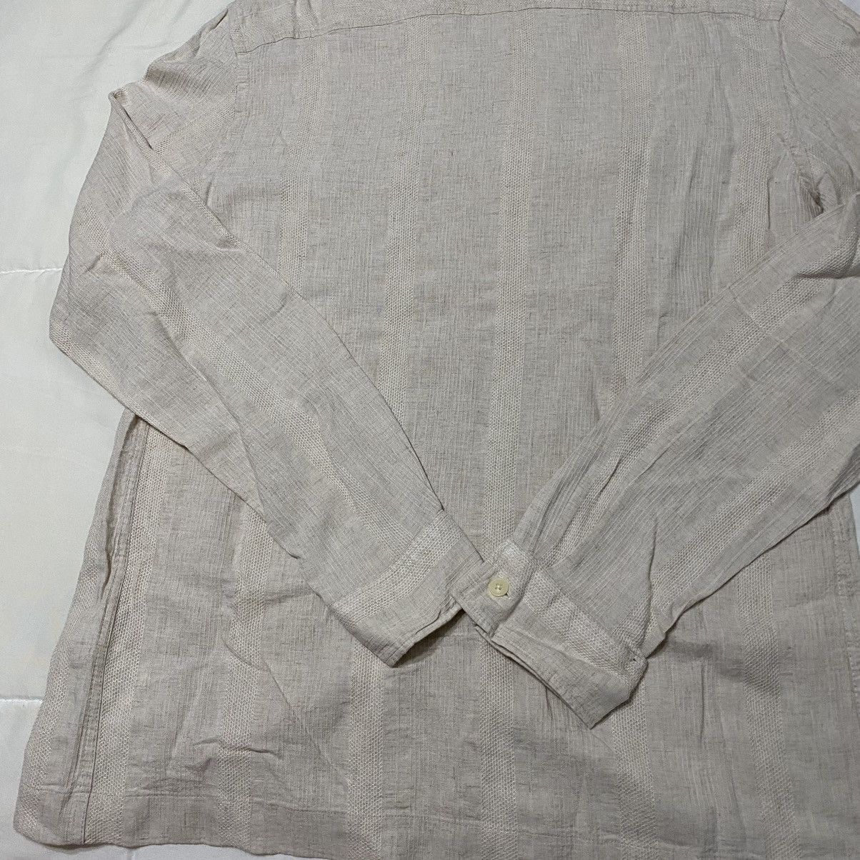 Zara White Viscose Linen Textured Shirt Size US S / EU 44-46 / 1 - 7 Thumbnail