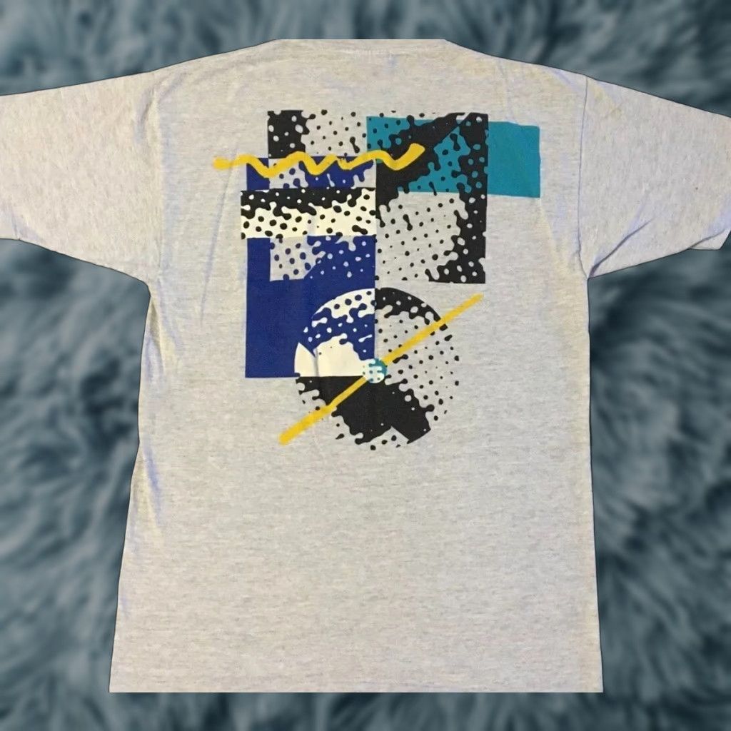 Vintage Vtg 90s Faded Abstract Art Shirt L USA Beach Surf Skate Grunge Vaporwave OP 80s Size US L / EU 52-54 / 3 - 1 Thumbnail