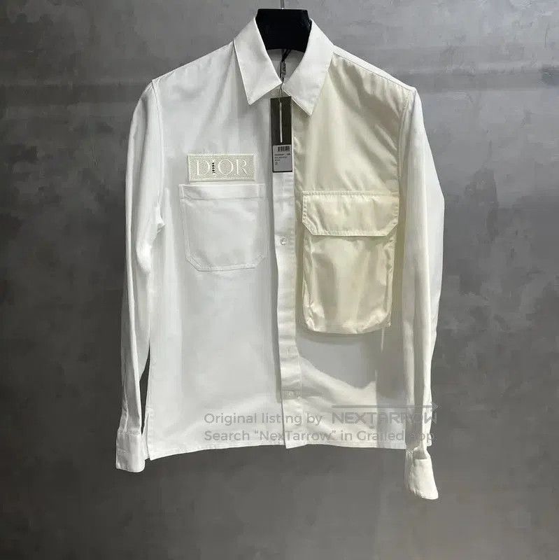 Dior Dior White Cotton Men's Shirt . Size US S / EU 44-46 / 1 - 1 Thumbnail