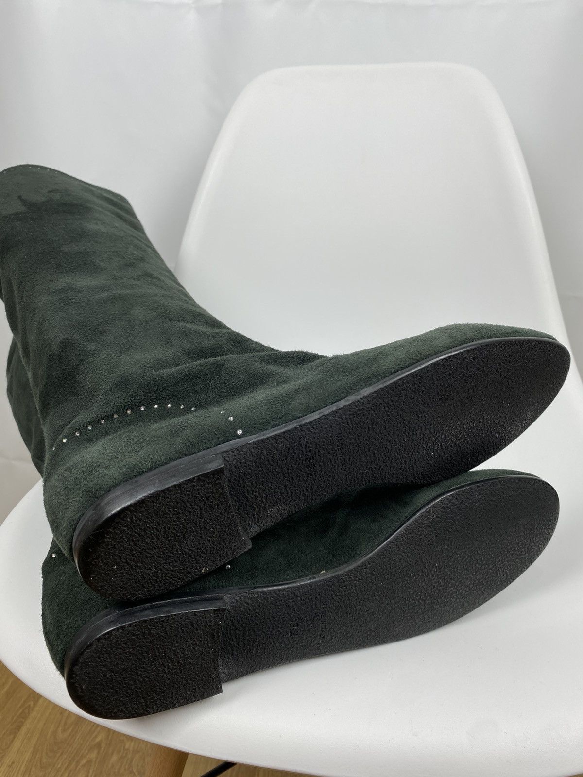 Other Vicini Genuine Suede Dark Green Boots Knee Length size 39.5 Size US 9.5 / IT 39.5 - 7 Thumbnail
