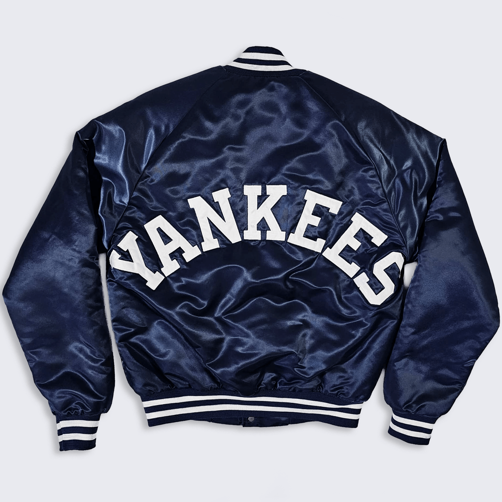 Chalk Line New York Yankees Vintage 80s Chalk Line Satin Bomber Jacket Size US S / EU 44-46 / 1 - 1 Thumbnail