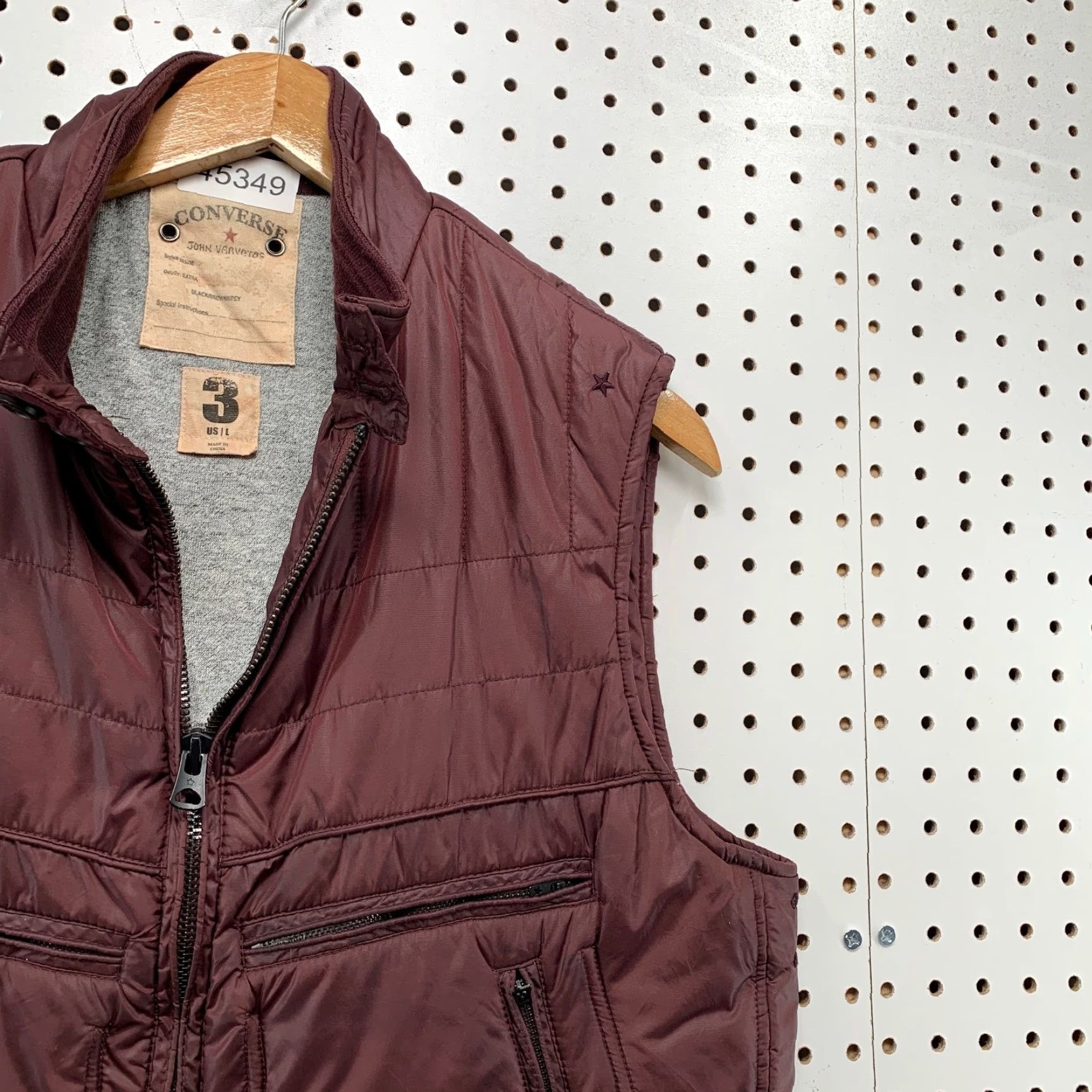 John Varvatos VINTAGE John Varvatos Converse Vest Mens L Maroon Sleeveless Insulated Size US L / EU 52-54 / 3 - 5 Thumbnail