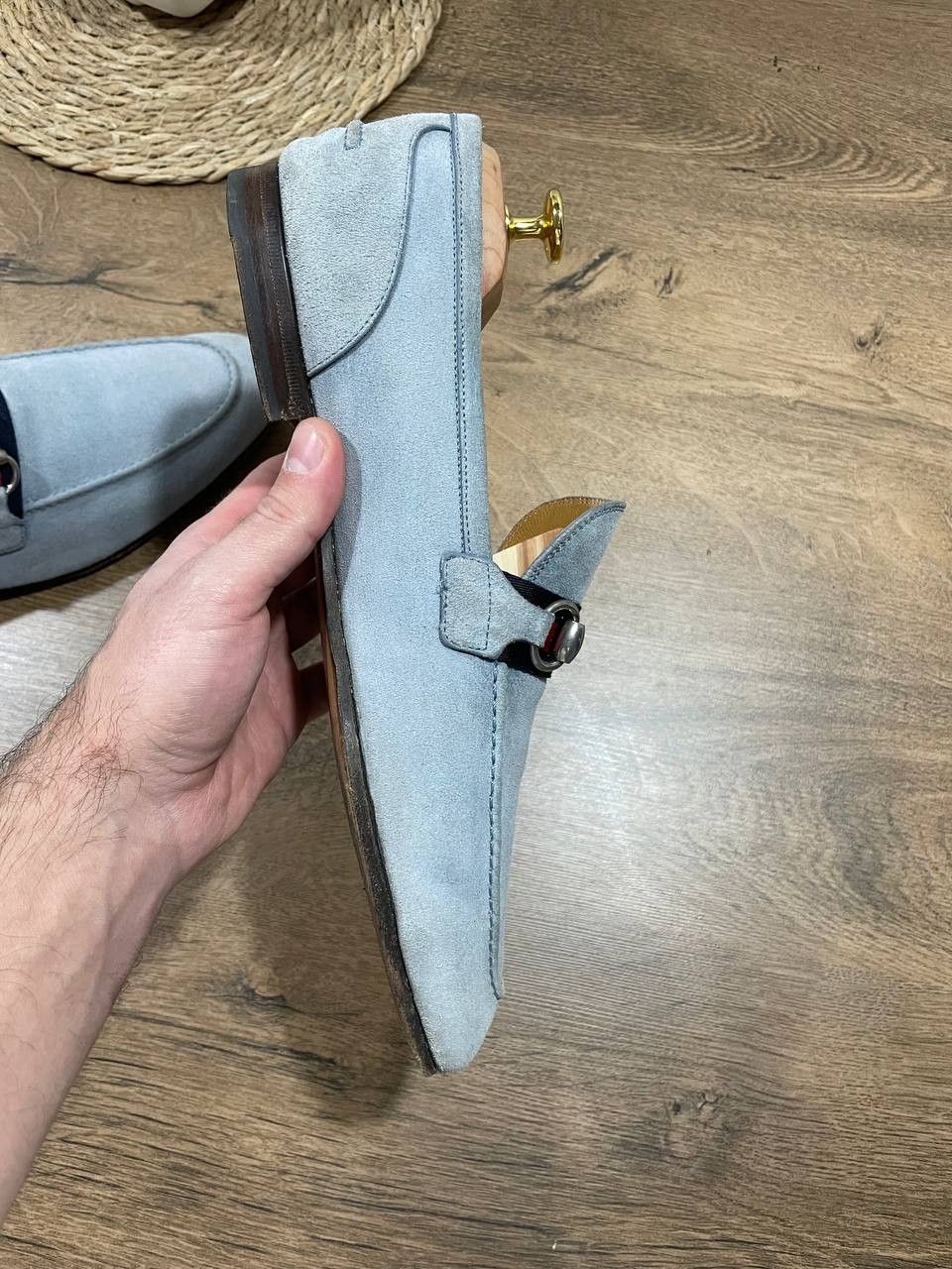 Gucci Gucci horsebit mens suede lite blue loafers size UK 8 US 9 Size US 9 / EU 42 - 7 Thumbnail