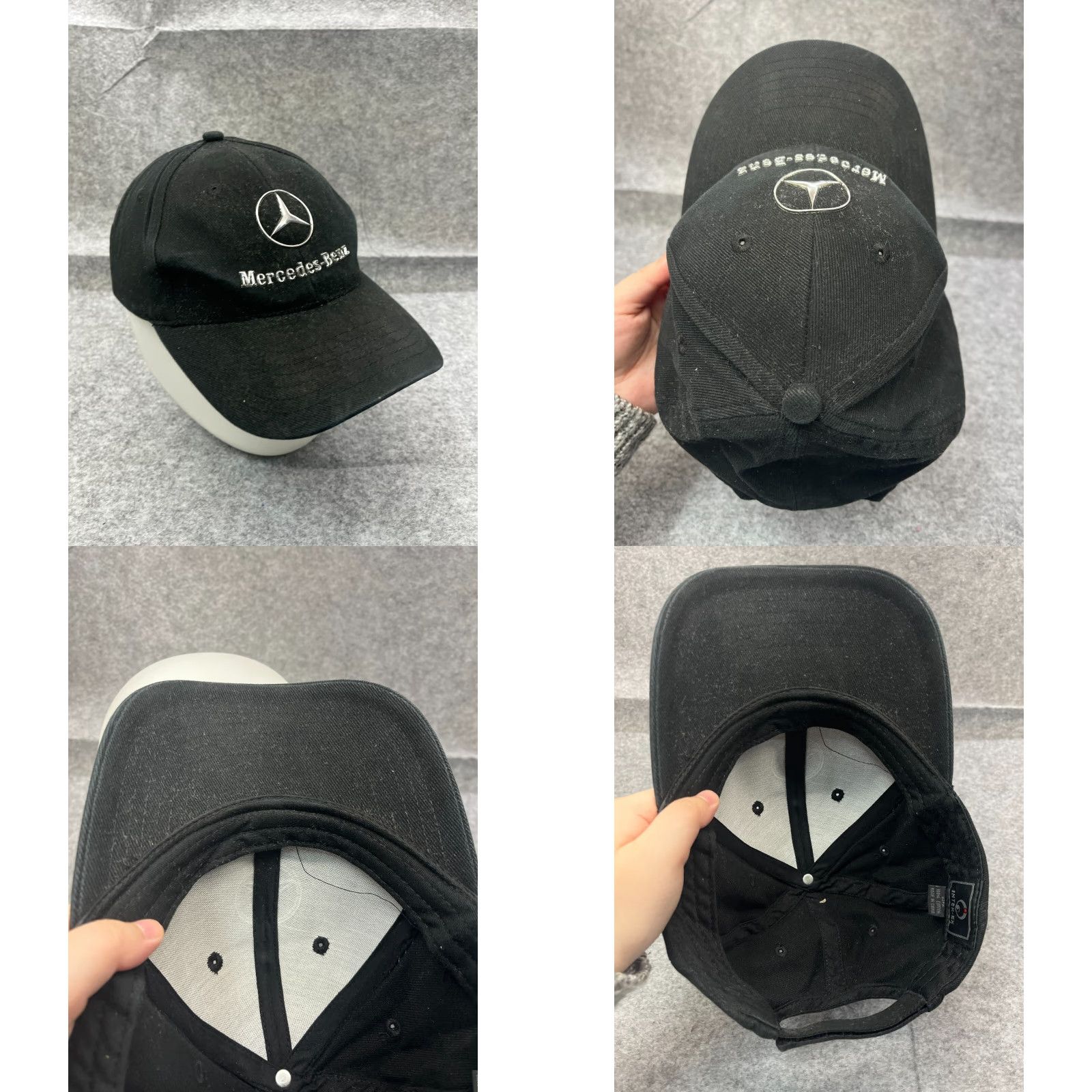 Mercedes-Benz Mercedes-Benz Hat Cap Strap Back Adult One Size Black 100% Cotton Luxury Cars Size ONE SIZE - 8 Thumbnail
