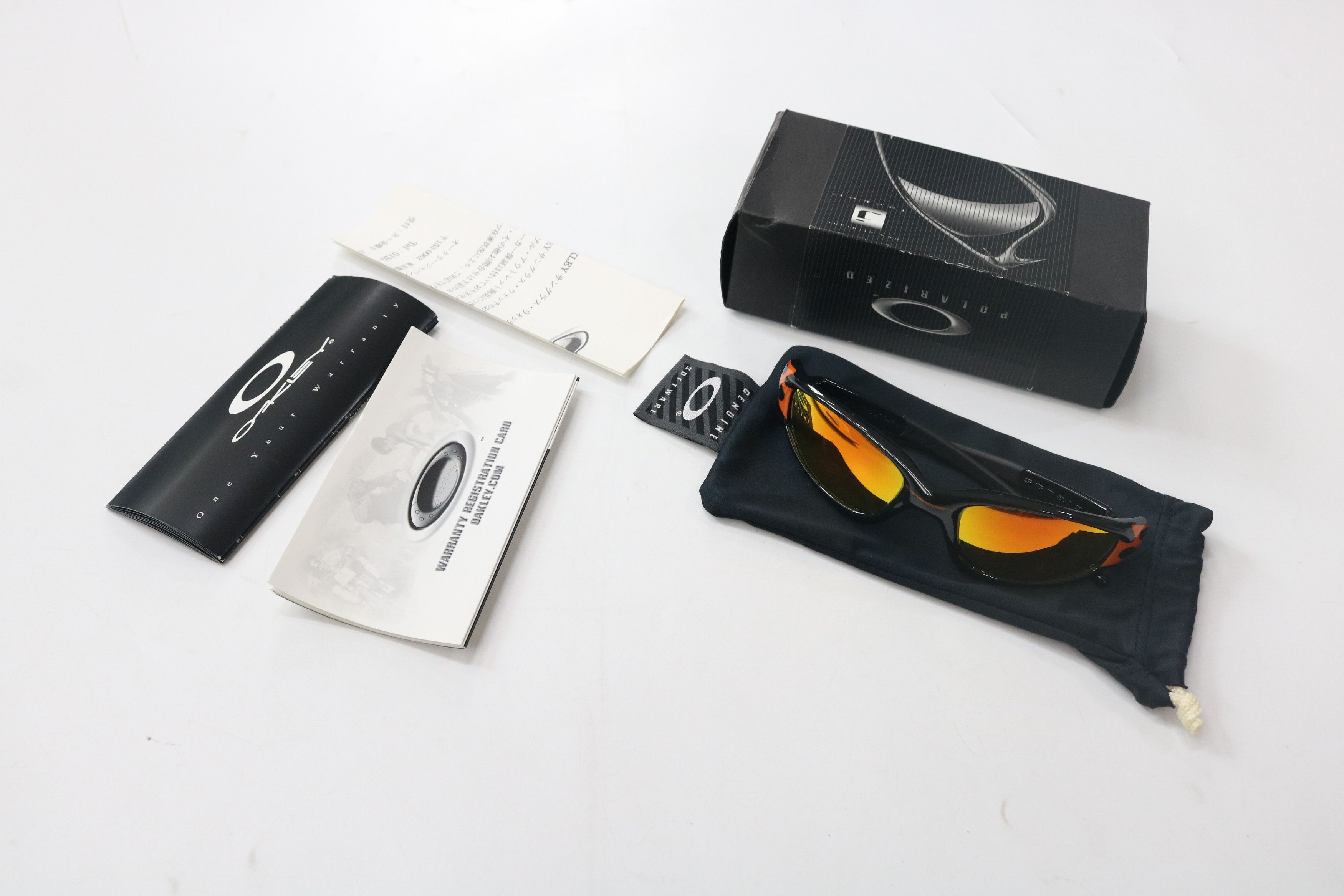 Oakley OAKLEY 1999 New Straight Jacket 1.0 Orange / Fire Sunglasses Size ONE SIZE - 4 Thumbnail