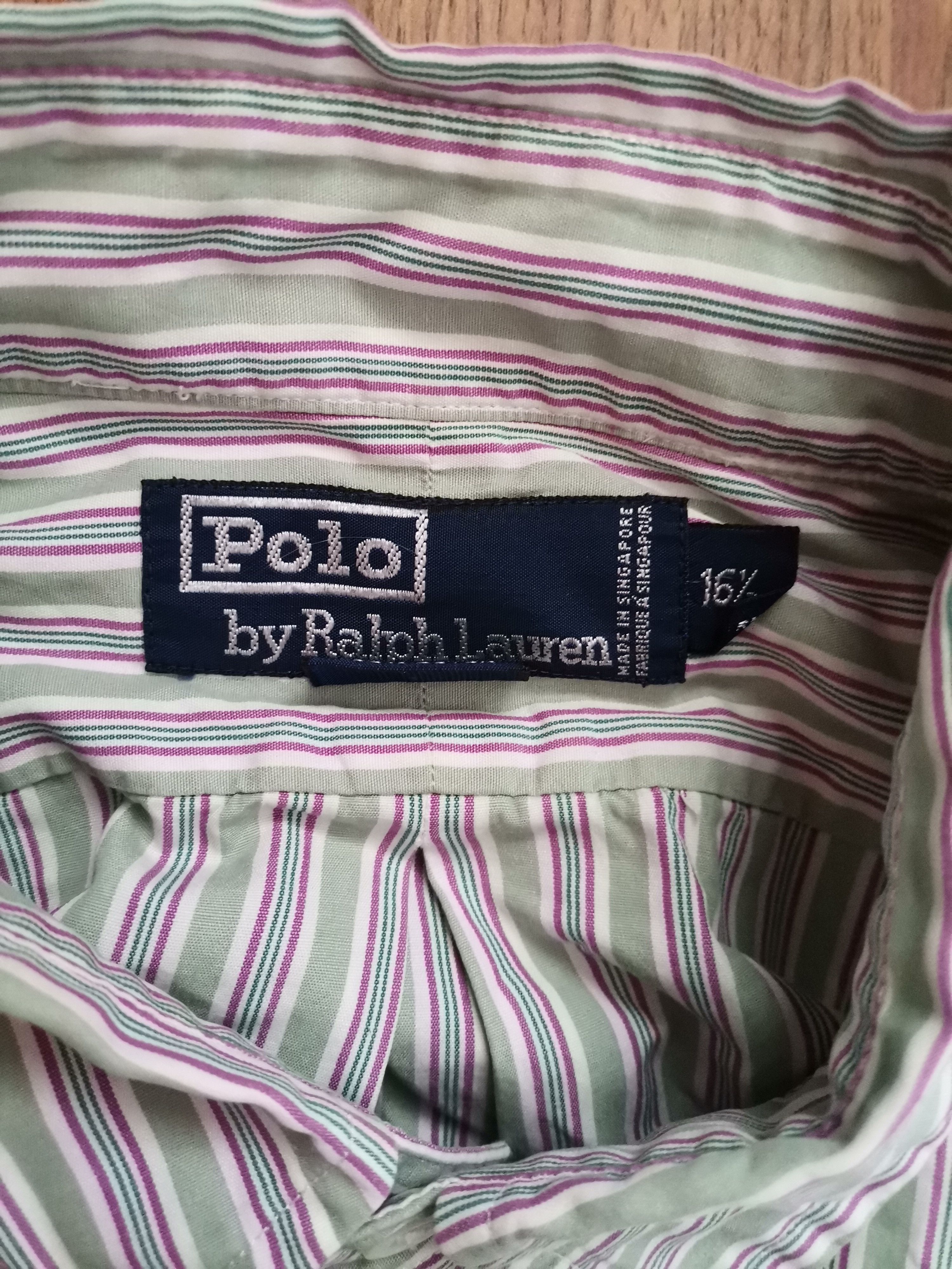 Polo Ralph Lauren Vintage Polo Ralph Lauren Striped Shirt Size US L / EU 52-54 / 3 - 3 Thumbnail