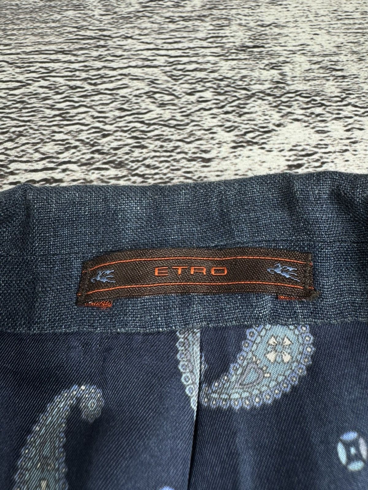 Etro Etro Milano 100% Linen 48R Size Classic Blue Men’s Blazer Jacket Trousers Suit Size 48R - 12 Thumbnail