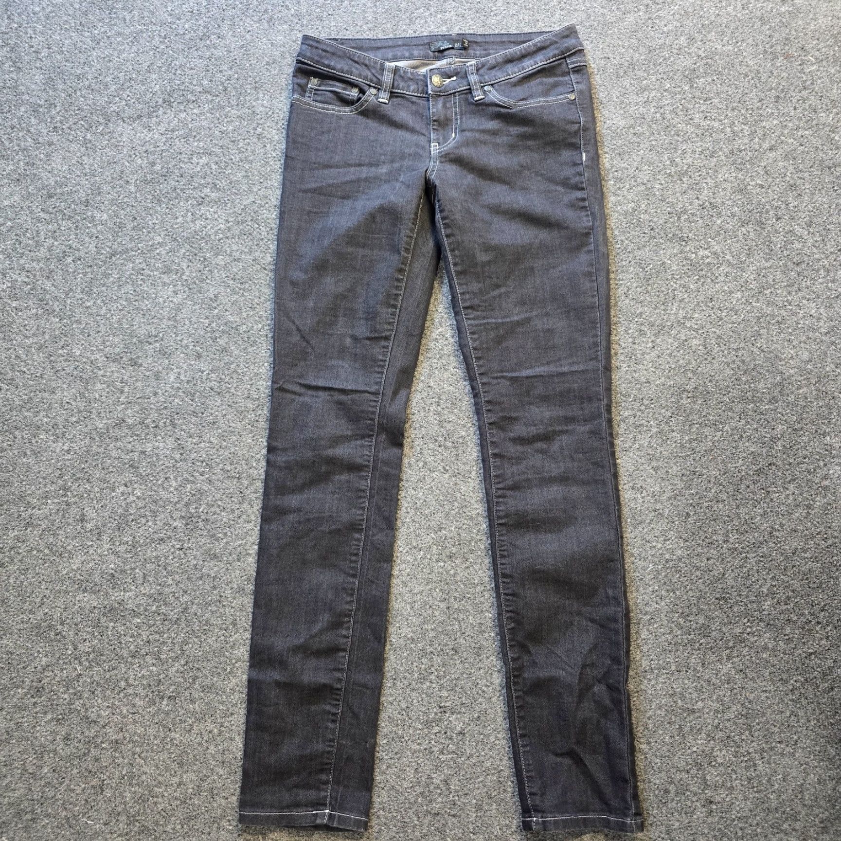 Prana Prana Jeans Women Slim Skinny Denim 5-Pocket Black Ultra Low Rise Stretch 32 in Inseam Size 26" / US 2 / IT 38 - 2 Thumbnail