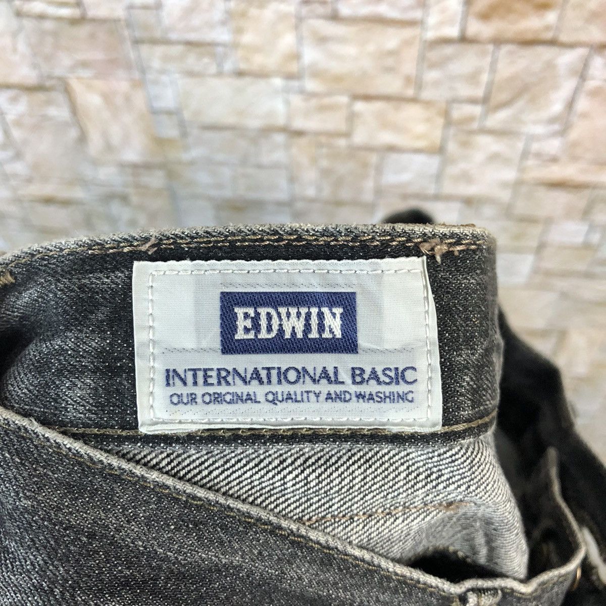 Edwin Edwin Black ripped distressed Denim Pants #A1035 Size US 29 - 21 Thumbnail