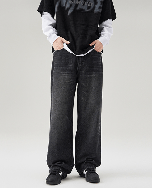 Japanese Brand × Jean American straight loose washed vintage baggy jeans Size US 32 / EU 48 - 1 Thumbnail
