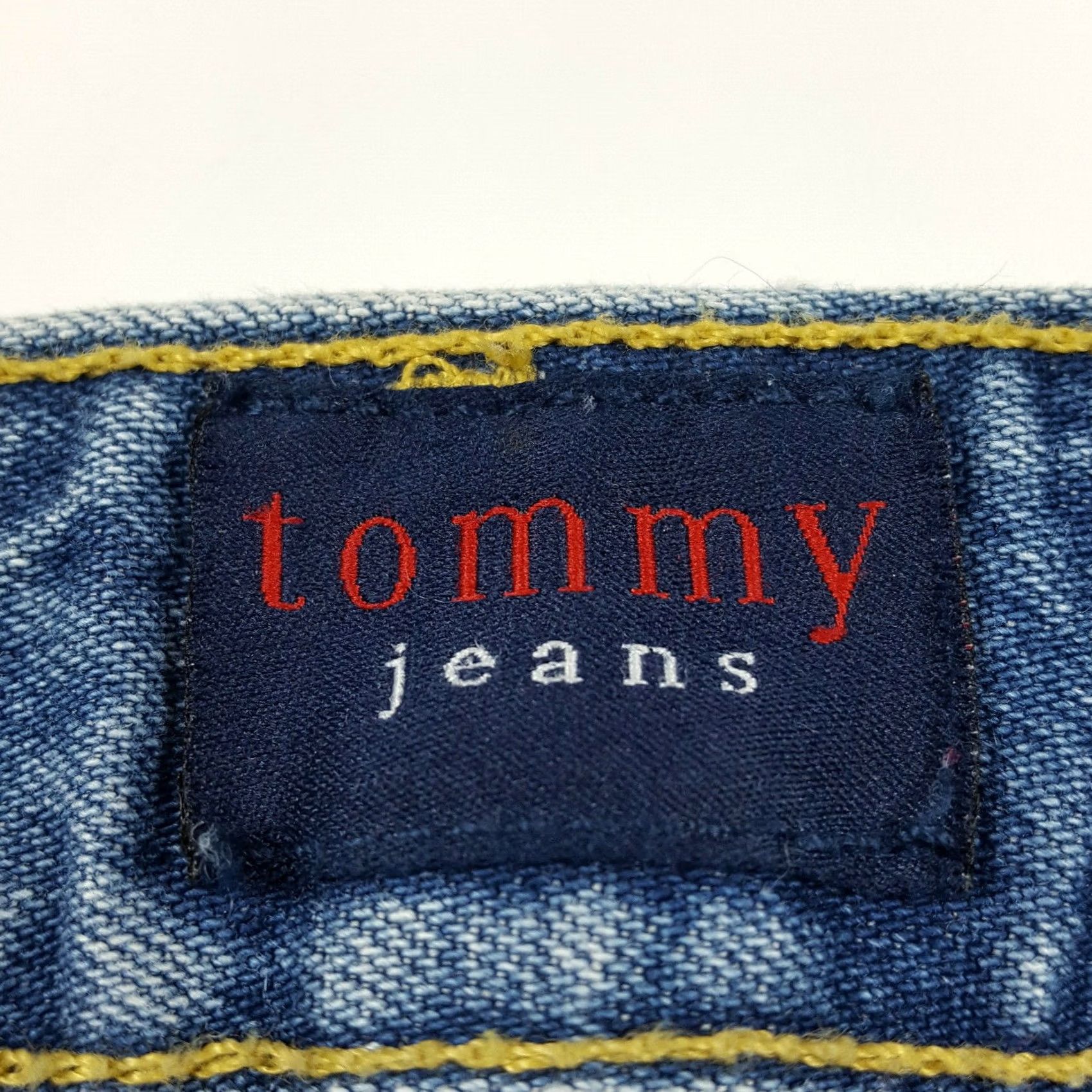 Tommy Hilfiger VINTAGE Tommy Hilfiger Jeans Hipster Flare Denim 29x30 Blue 90s Retro Womens Boys? Size 29" - 7 Thumbnail