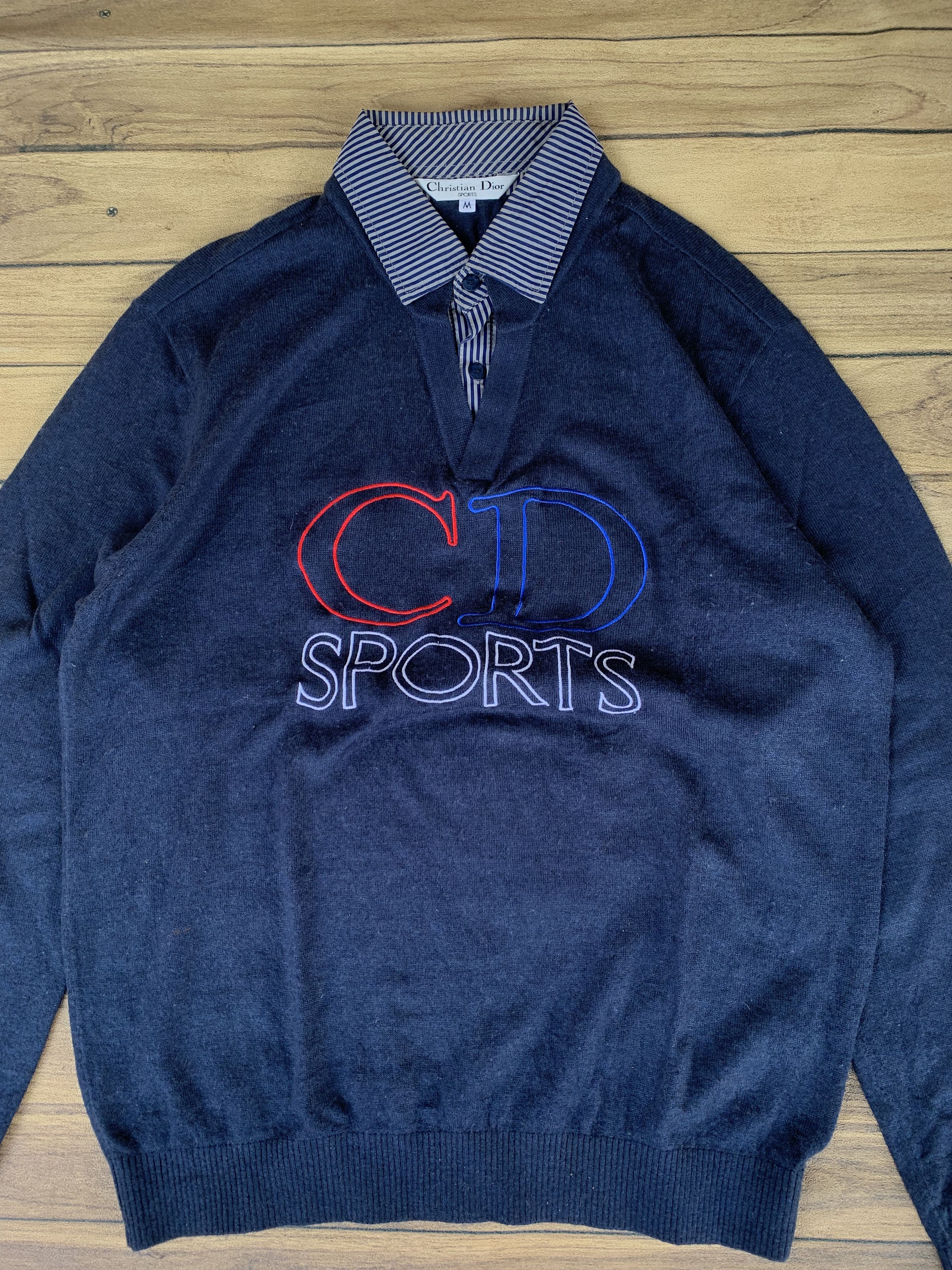 Christian Dior Monsieur Christian Dior sports knitwear with collar Size US M / EU 48-50 / 2 - 2 Thumbnail