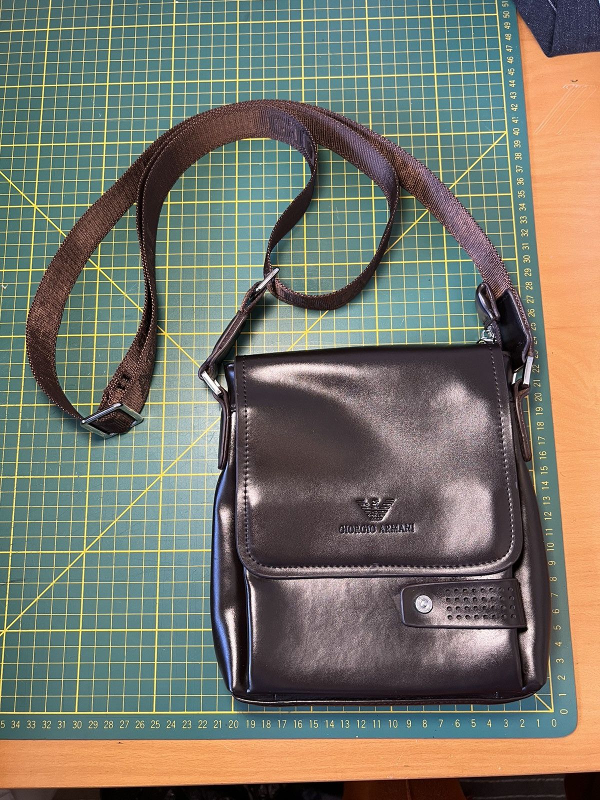 Giorgio Armani Giorgio Armani leather crossbody flap bag Size ONE SIZE - 1 Thumbnail