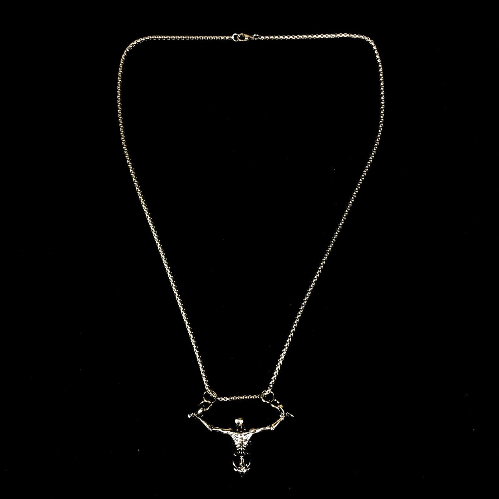 Jewelry Skeleton Skull Necklace Punk Chain Size ONE SIZE - 6 Thumbnail