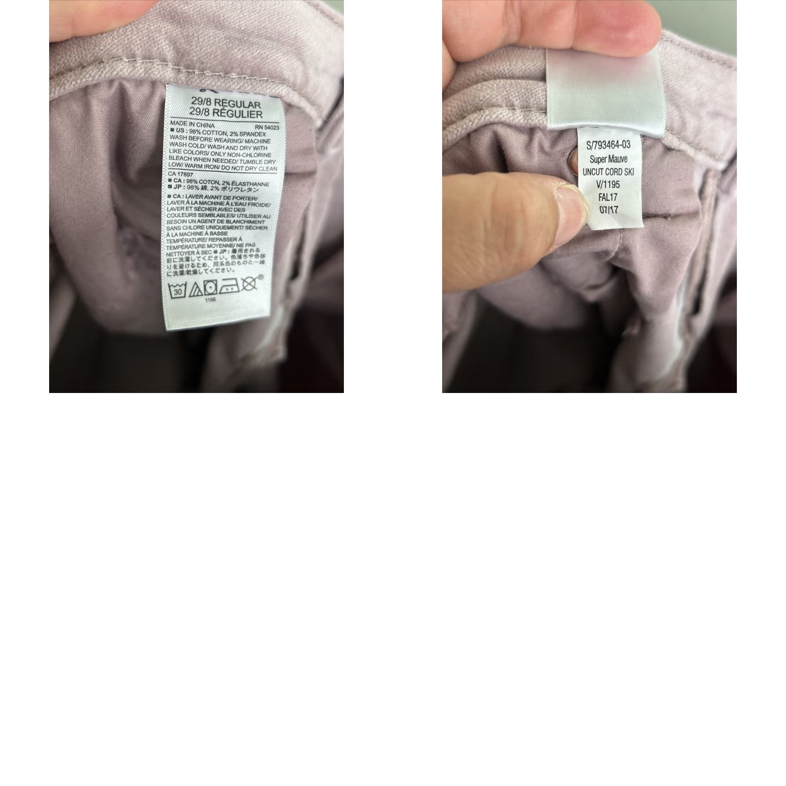 Banana Republic VINTAGE Banana Republic Womens Pants Skinny Corduroy Pink 8 Regular 34x29 Chino Mens Womens Boys Girls Size 30" / US 8 / IT 44 - 9 Thumbnail