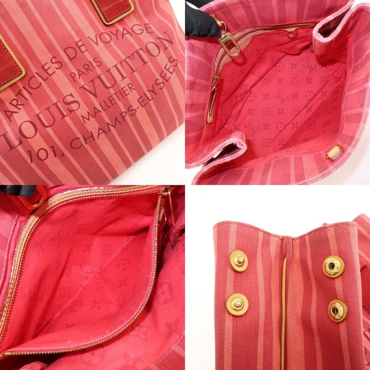 Louis Vuitton Louis Vuitton Plan Soleil Cabas PM Canvas Tote Red Size ONE SIZE - 7 Thumbnail