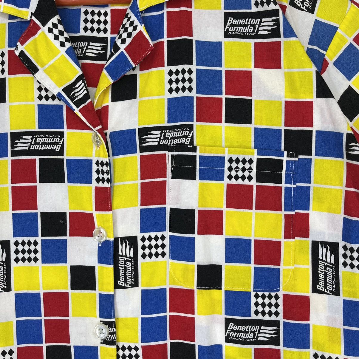 Benetton × United Colors Of Benetton Benetton Colorblock Shirt Size US L / EU 52-54 / 3 - 3 Thumbnail