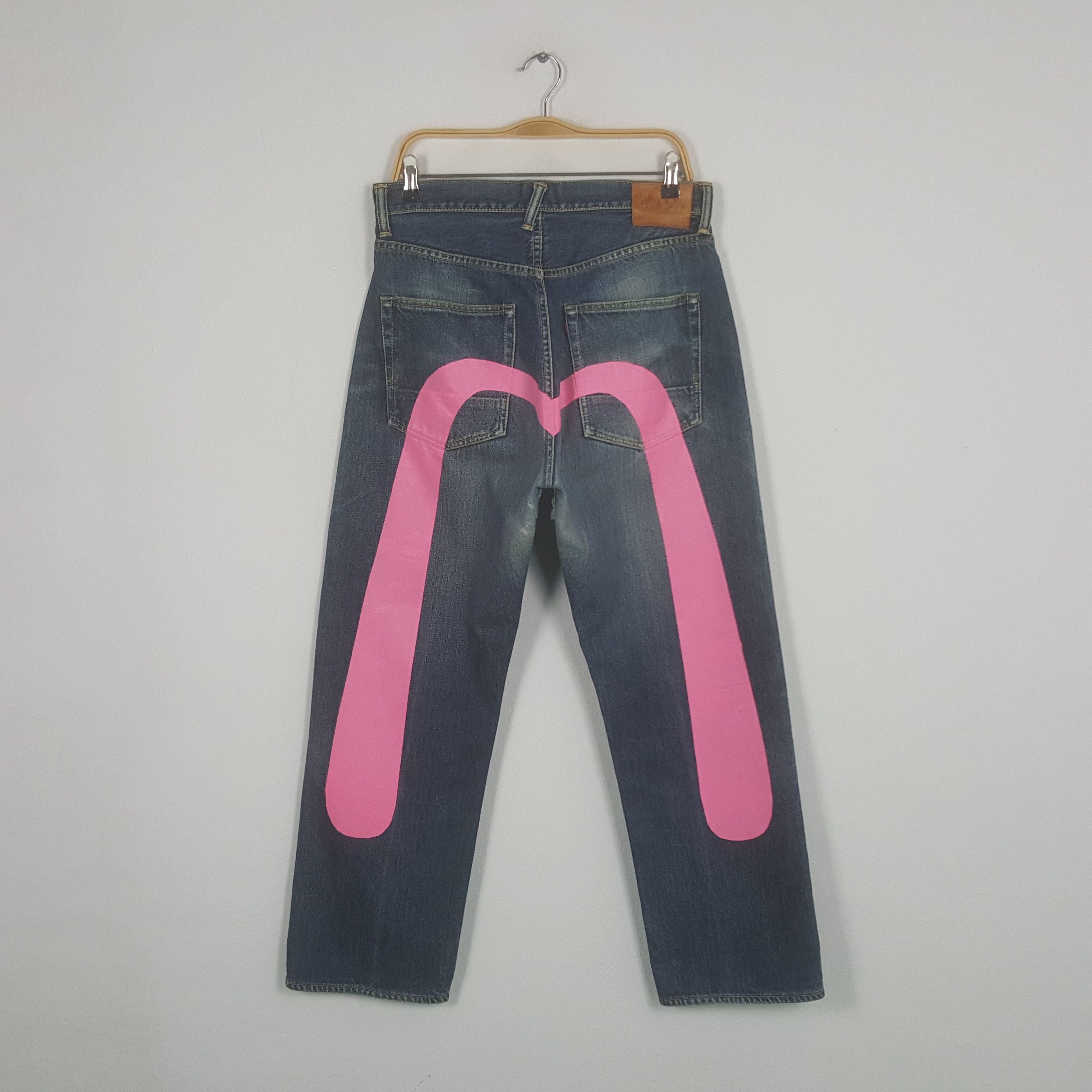 Evisu × Japanese Brand × Vintage Vintage Evisu Japanese Brand Daicock Custom Art Denim Jeans Size US 32 / EU 48 - 1 Thumbnail