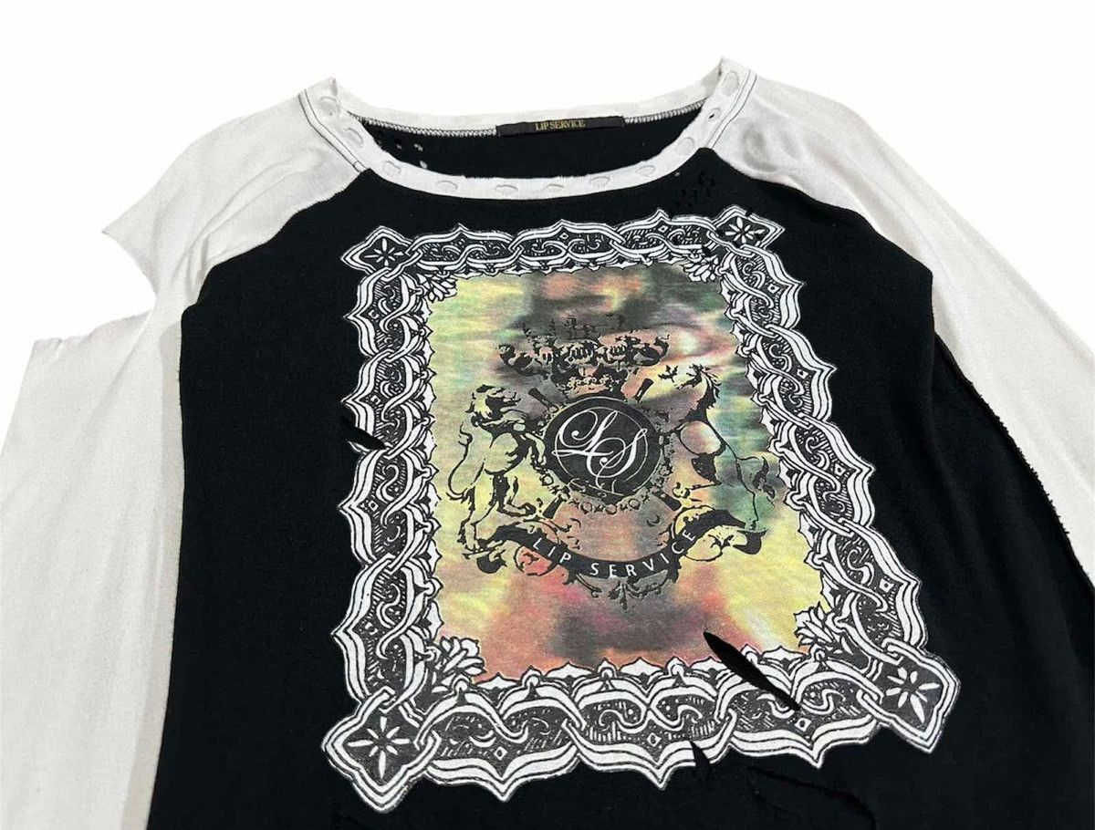 Hysteric Glamour 🔥Sick Y2K Lip Service Destroyed Long Sleeve Shirt Goth Punk Size US M / EU 48-50 / 2 - 1 Thumbnail