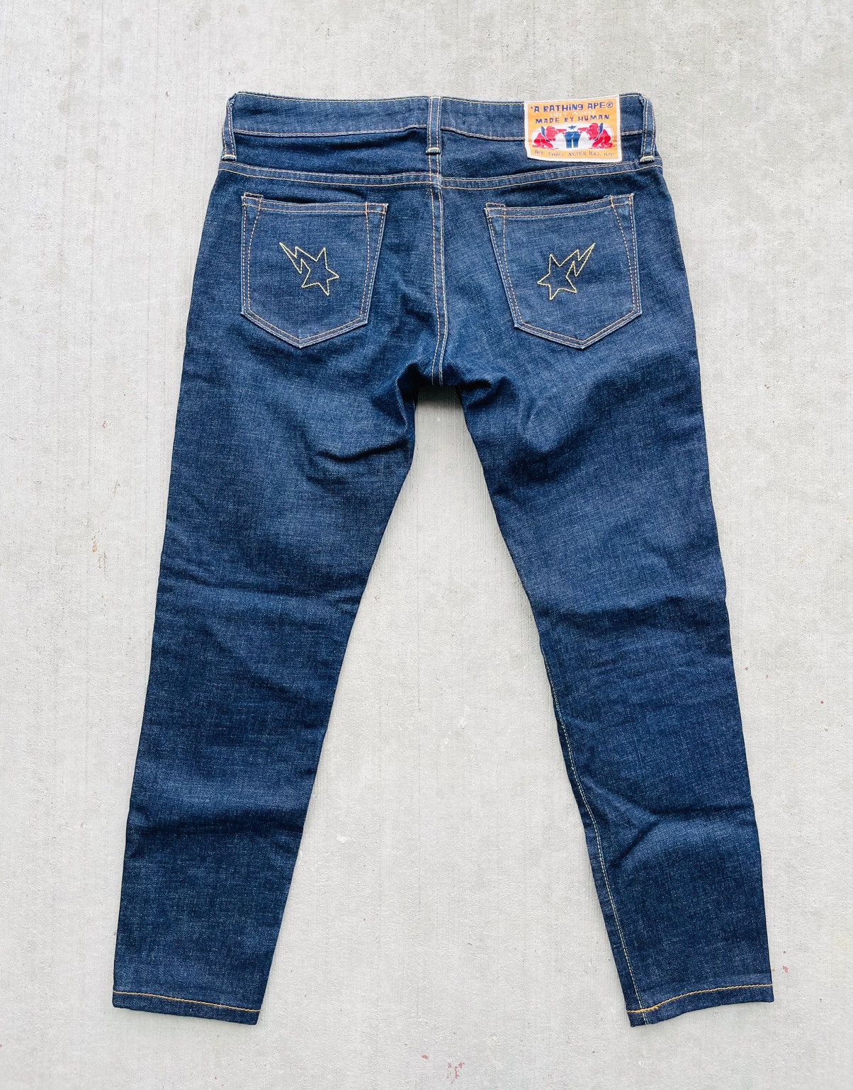 Bape Bapesta Cropped Denim Size 25" / US 0 / IT 36 - 2 Thumbnail