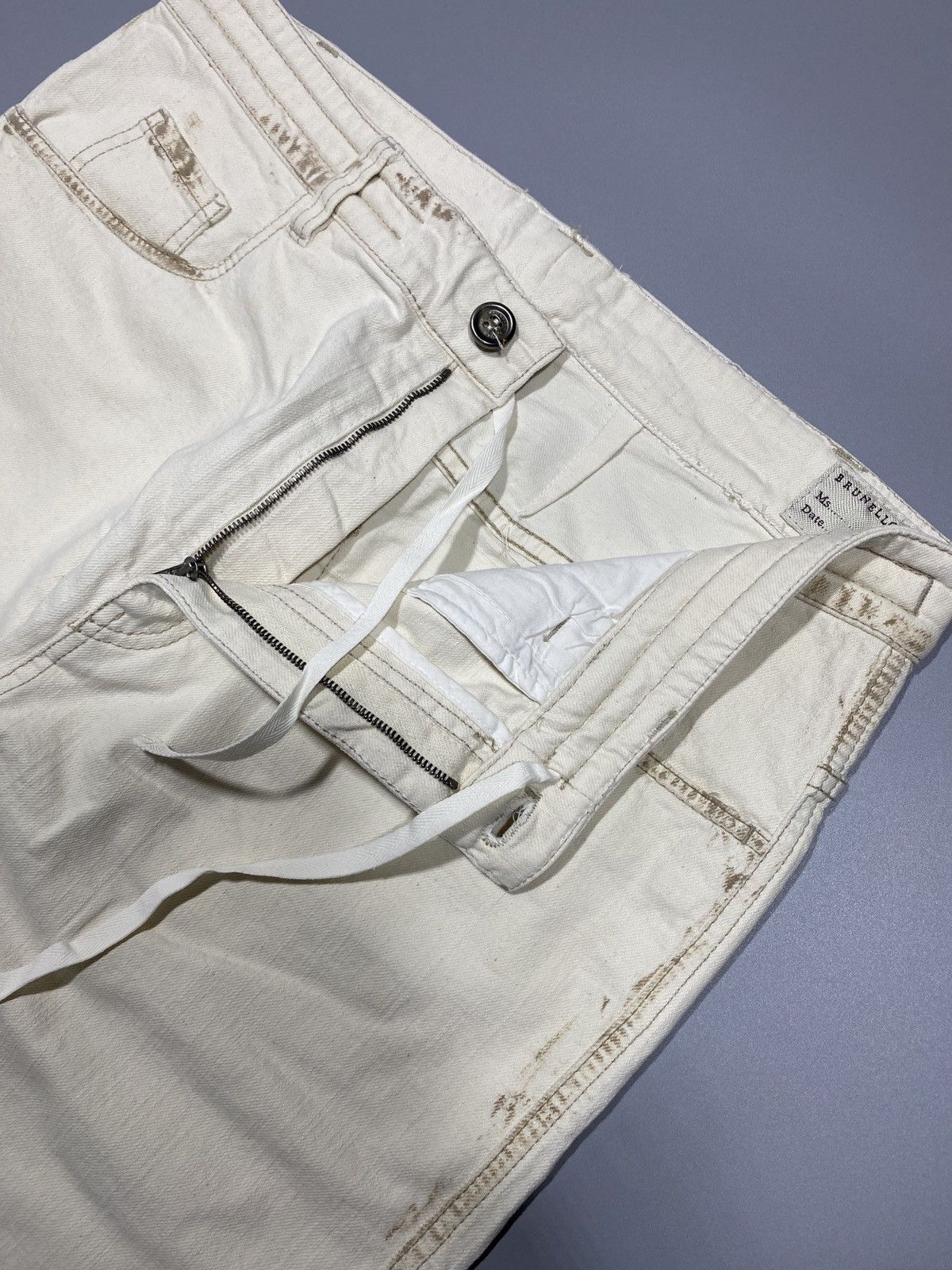 Brunello Cucinelli Dirty White Jeans Size US 32 / EU 48 - 4 Thumbnail