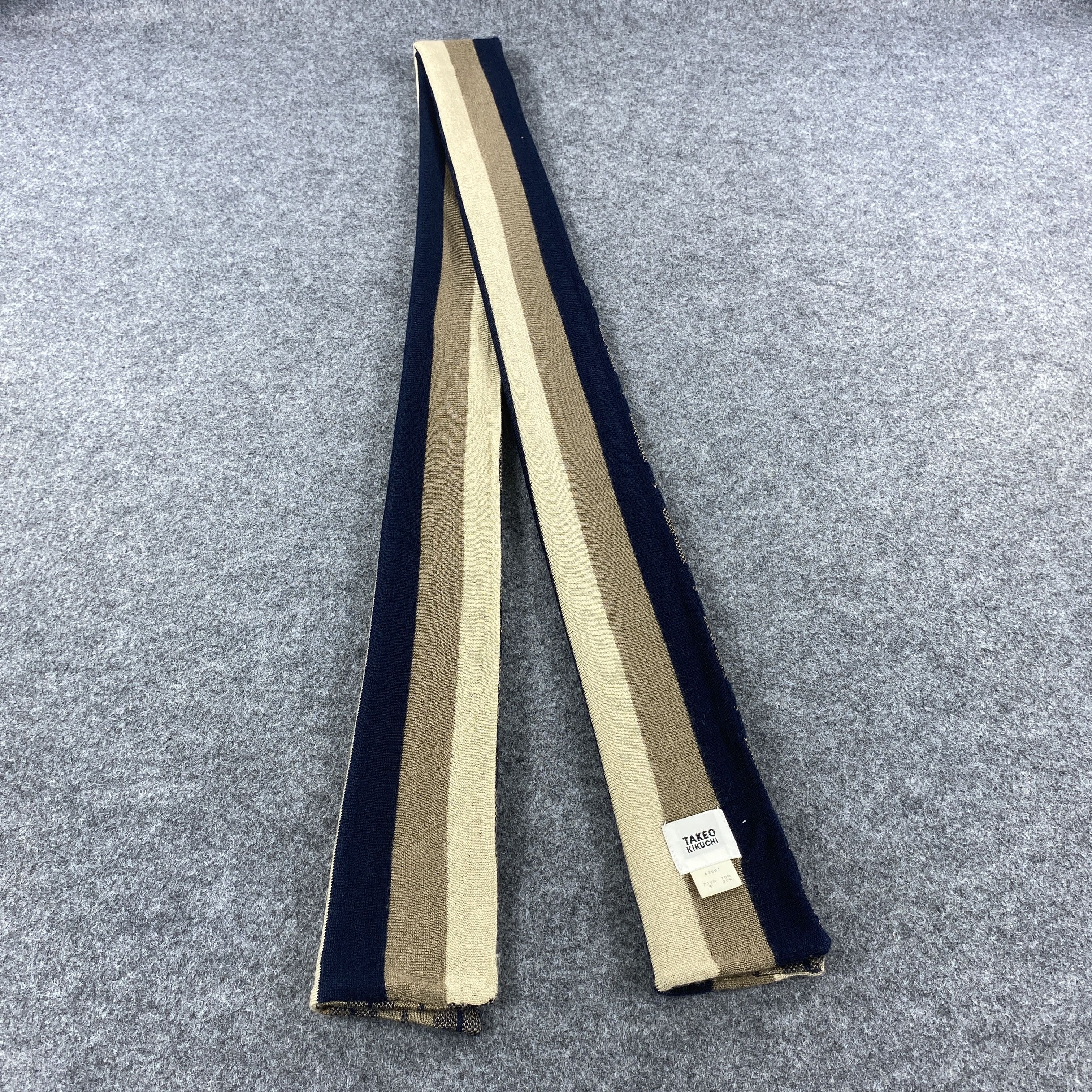 Takeo Kikuchi × Vintage GF10563 Takeo Kikuchi Scarf Neck Wear Muffler Size ONE SIZE - 1 Thumbnail