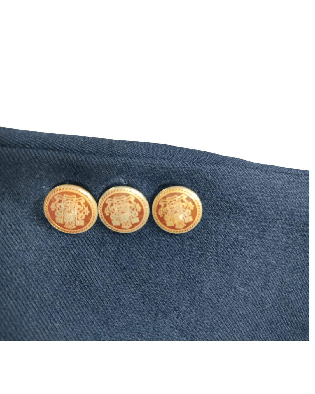 Japanese Brand VINTAGE BLAZER GOLD BUTTON Size 38R - 5 Thumbnail
