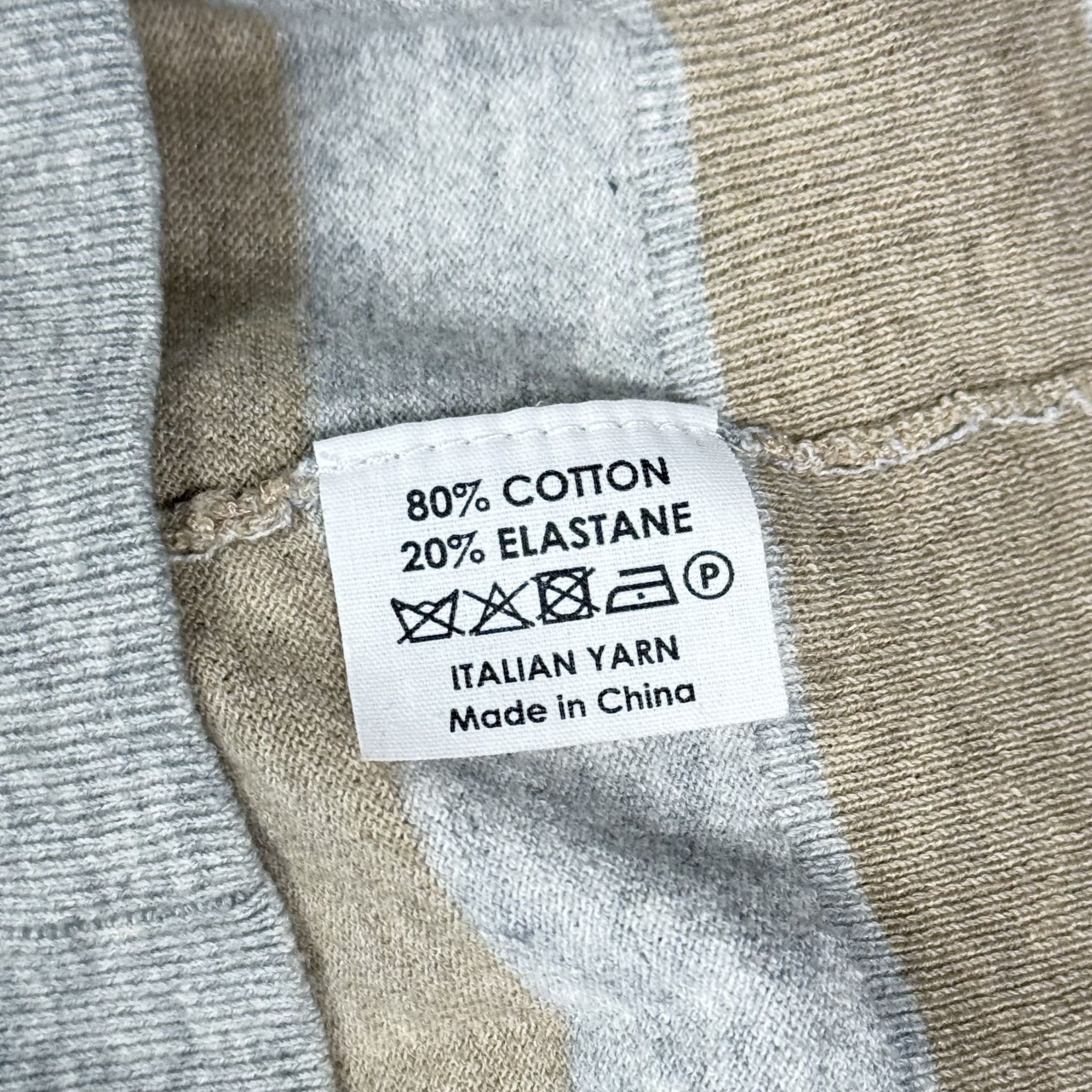 Dries Van Noten DRIES VAN NOTEN Beige Grey Striped Cotton Blend Sweater Size US M / EU 48-50 / 2 - 4 Thumbnail