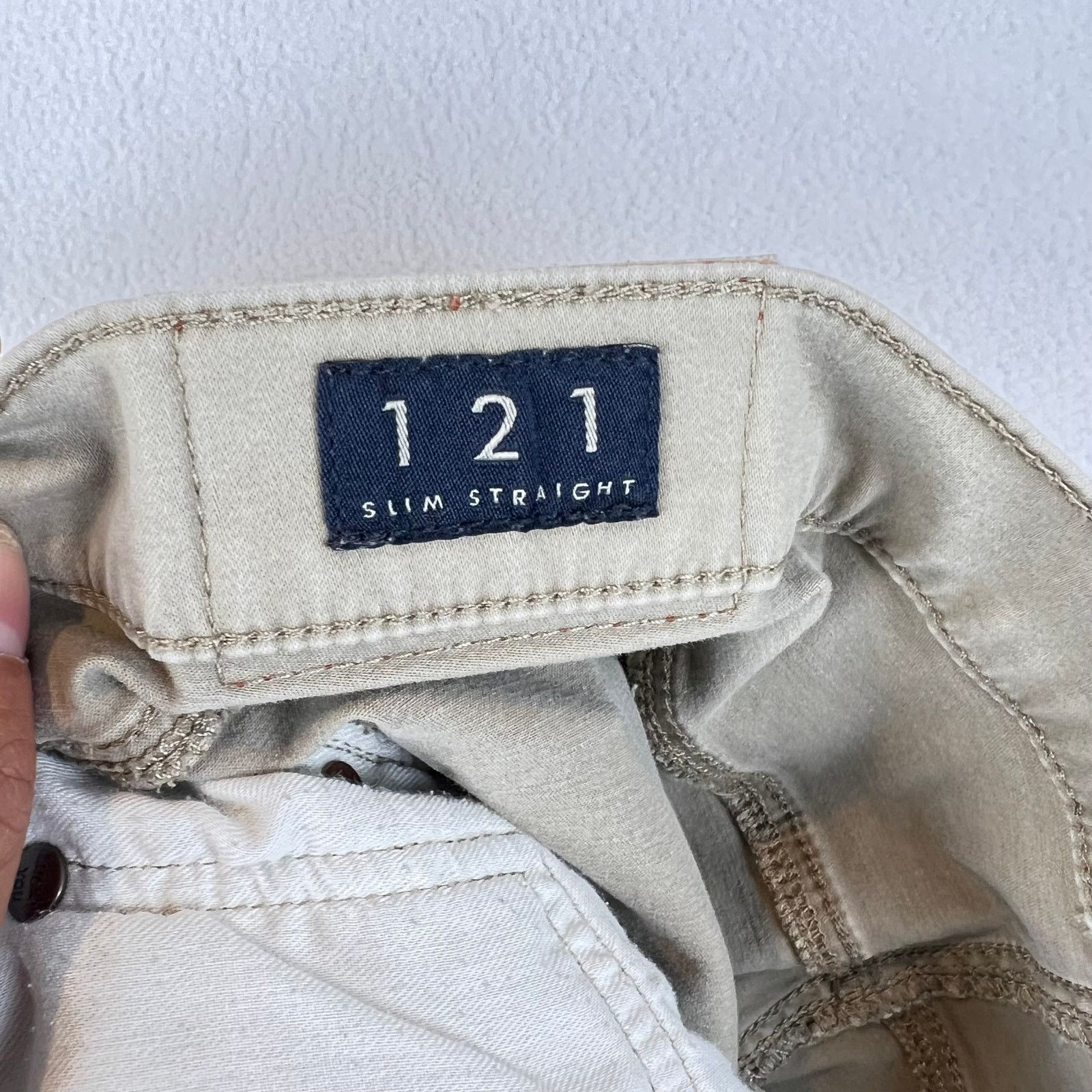 Lucky Brand Lucky Brand Jeans Mens 38x32 Tan 121 Slim Straight Stretch Size US 38 / EU 54 - 8 Thumbnail