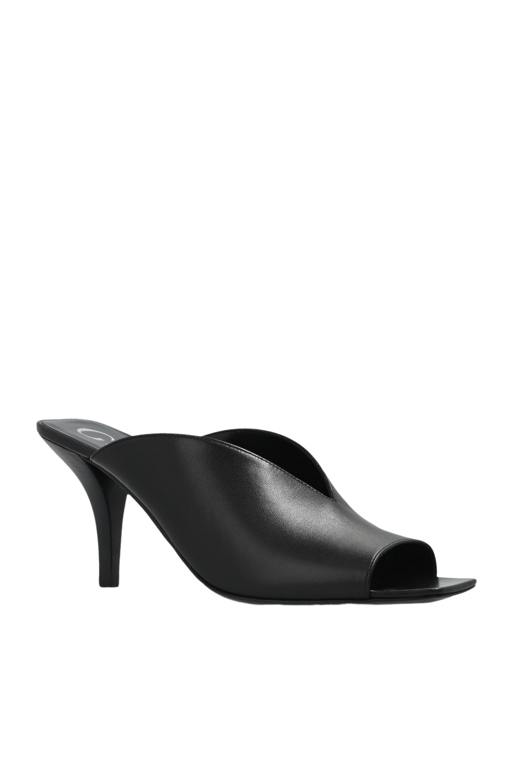 GUCCI Black Leather 100mm Mules New & Authentic